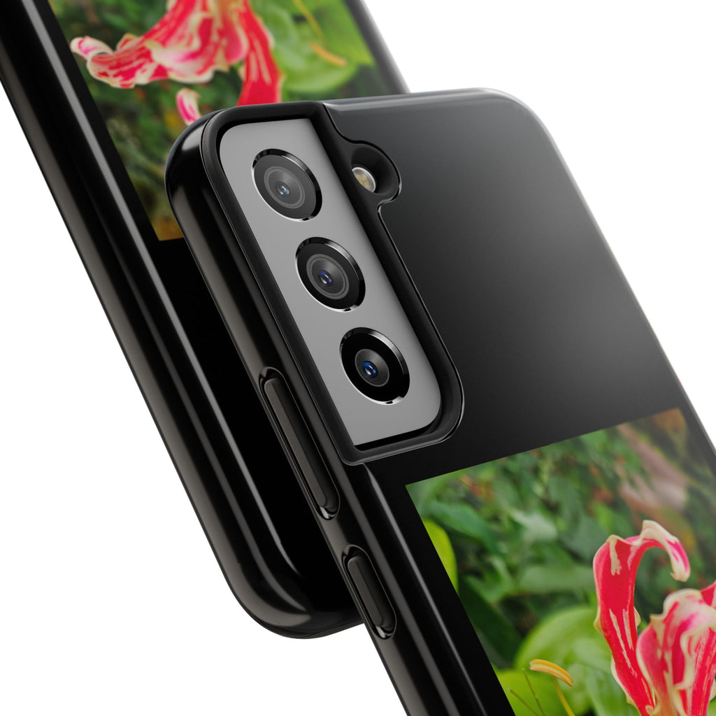 Gloriosa Lily Tough Phone Case | Red Tropical Flower Phone Case