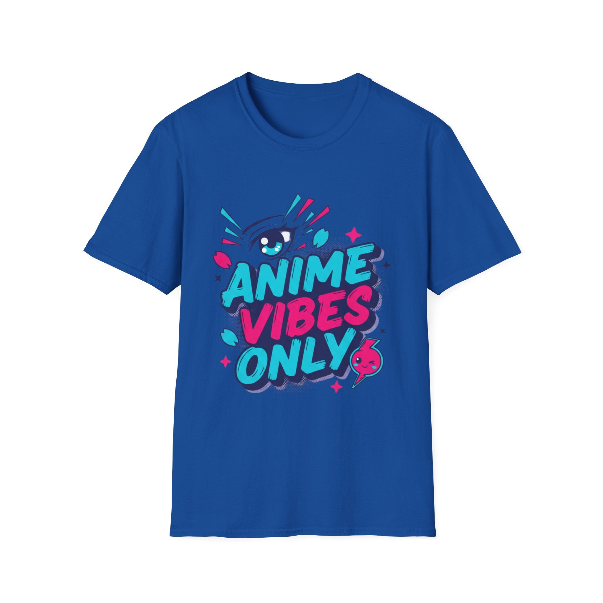 Anime Vibes Only T-Shirt | Retro Neon Anime Eye Design