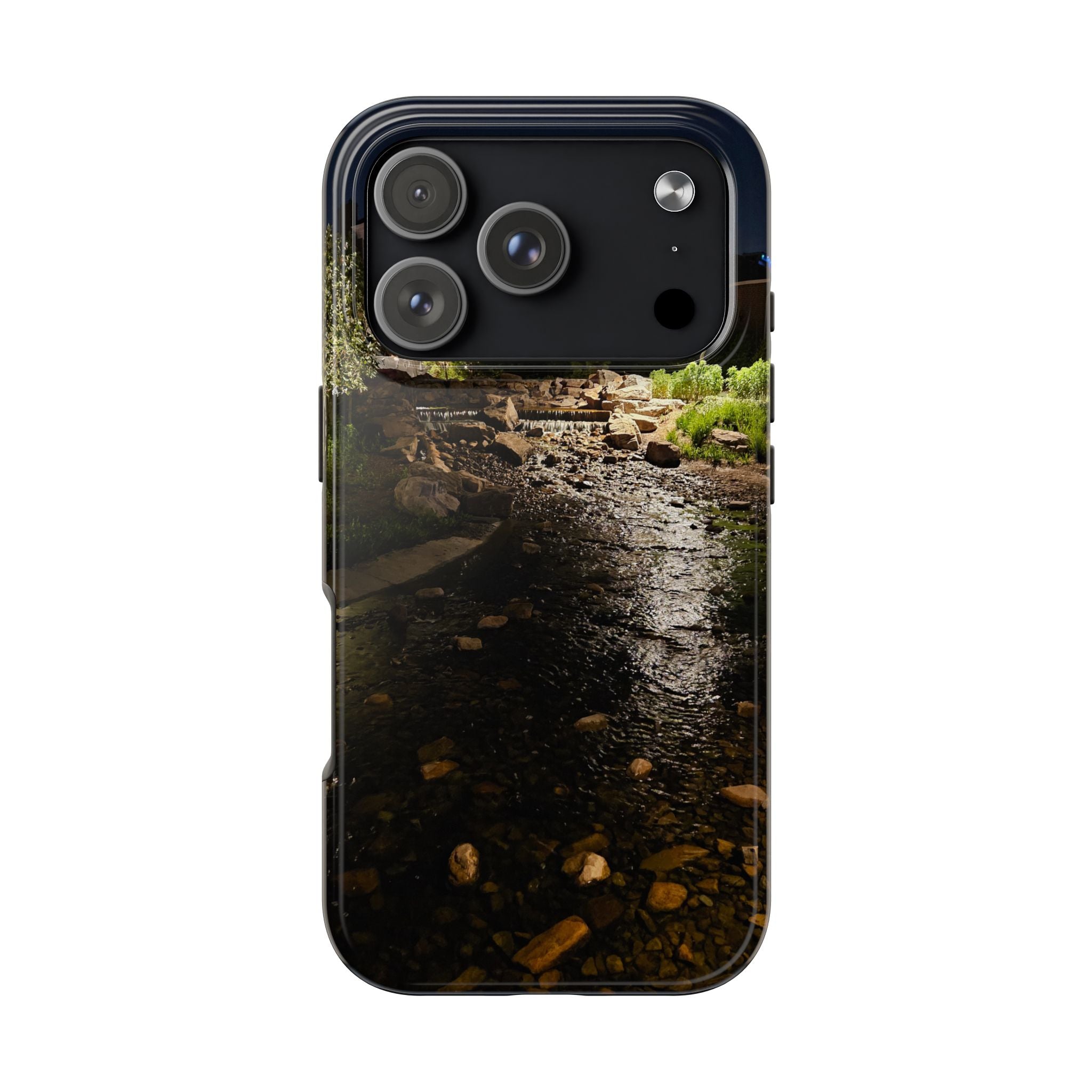 Night River Phone Case — Moody Outdoor Landscape Protective Cover