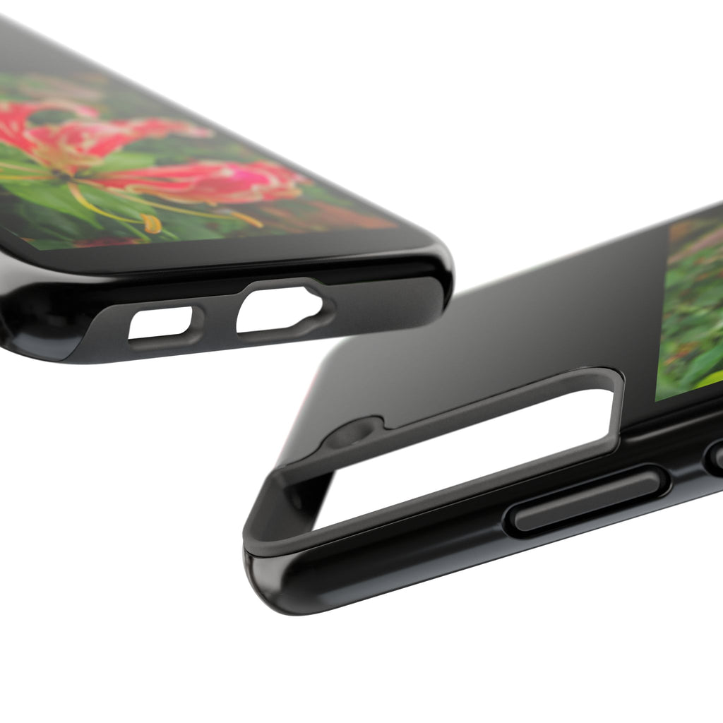 Gloriosa Lily Tough Phone Case | Red Tropical Flower Phone Case