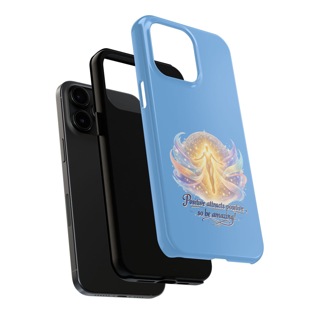 Positive Attracts Positive angel artwork Phone Case | inspirational spiritual design