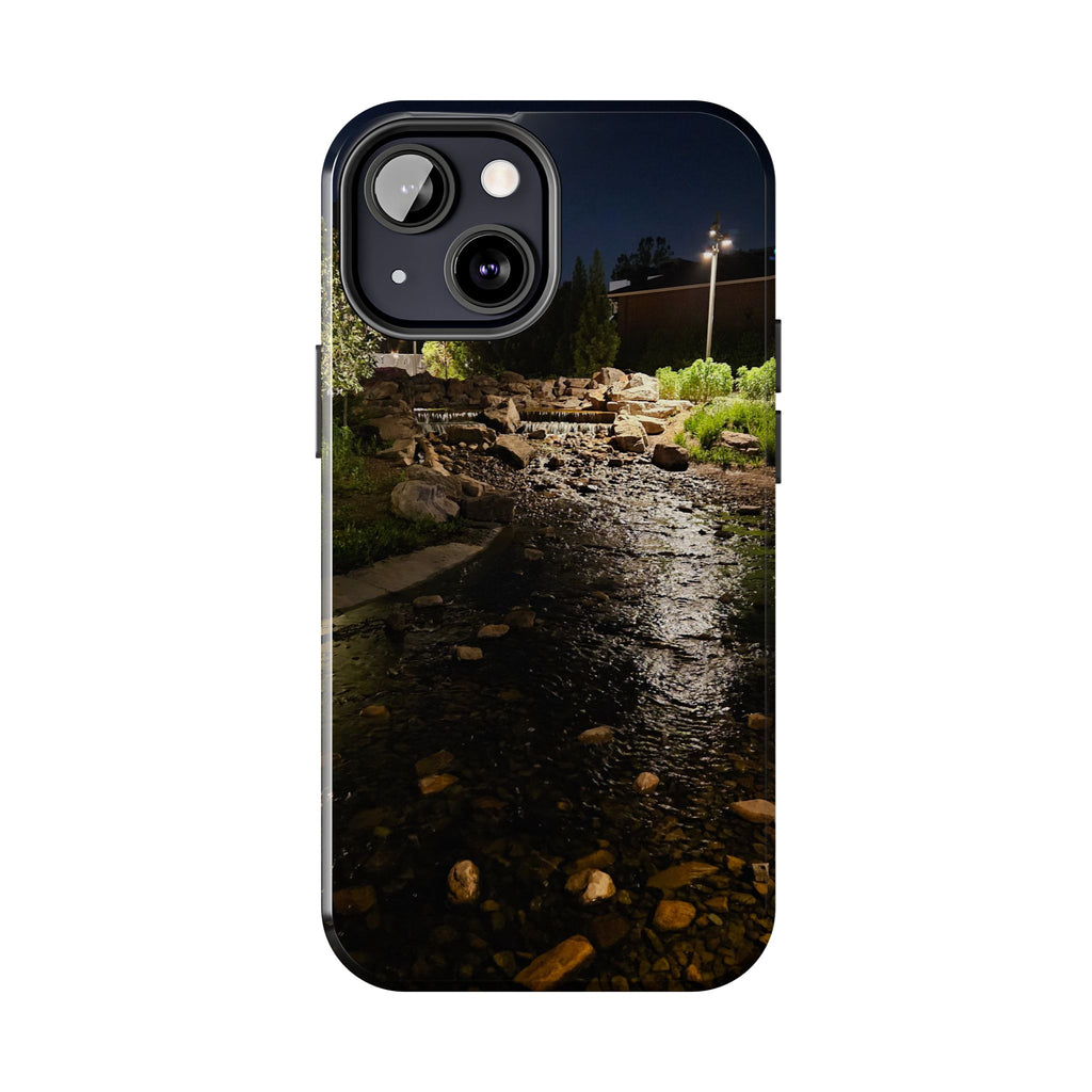 Night River Phone Case — Moody Outdoor Landscape Protective Cover