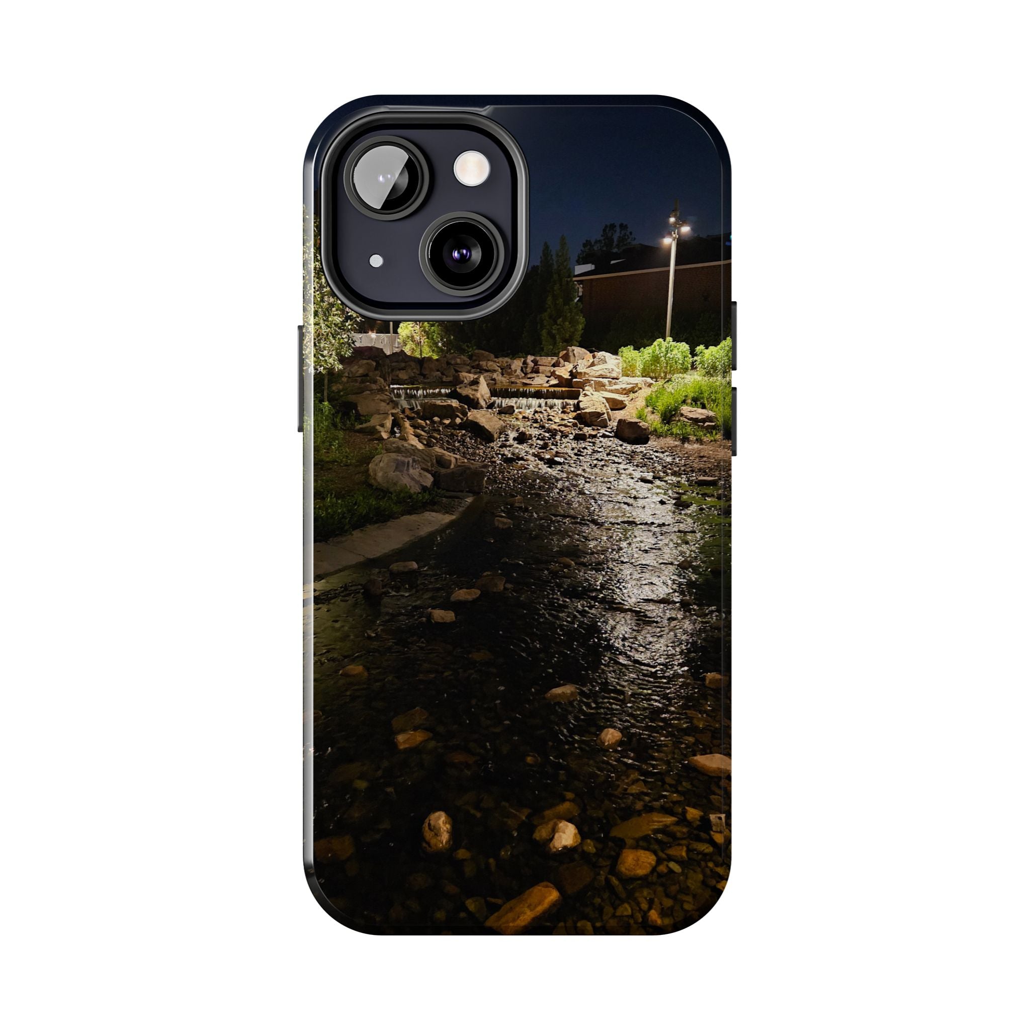 Night River Phone Case — Moody Outdoor Landscape Protective Cover
