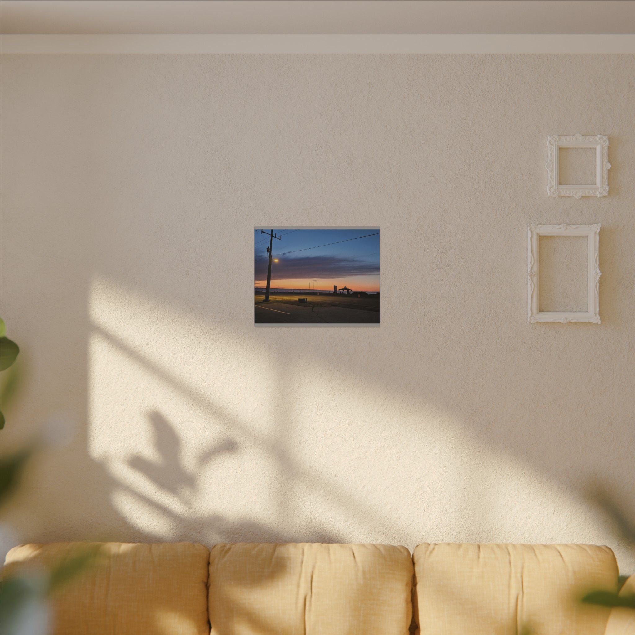 Sunset Pier Silhouette Canvas | Stretched Matte Wall Art