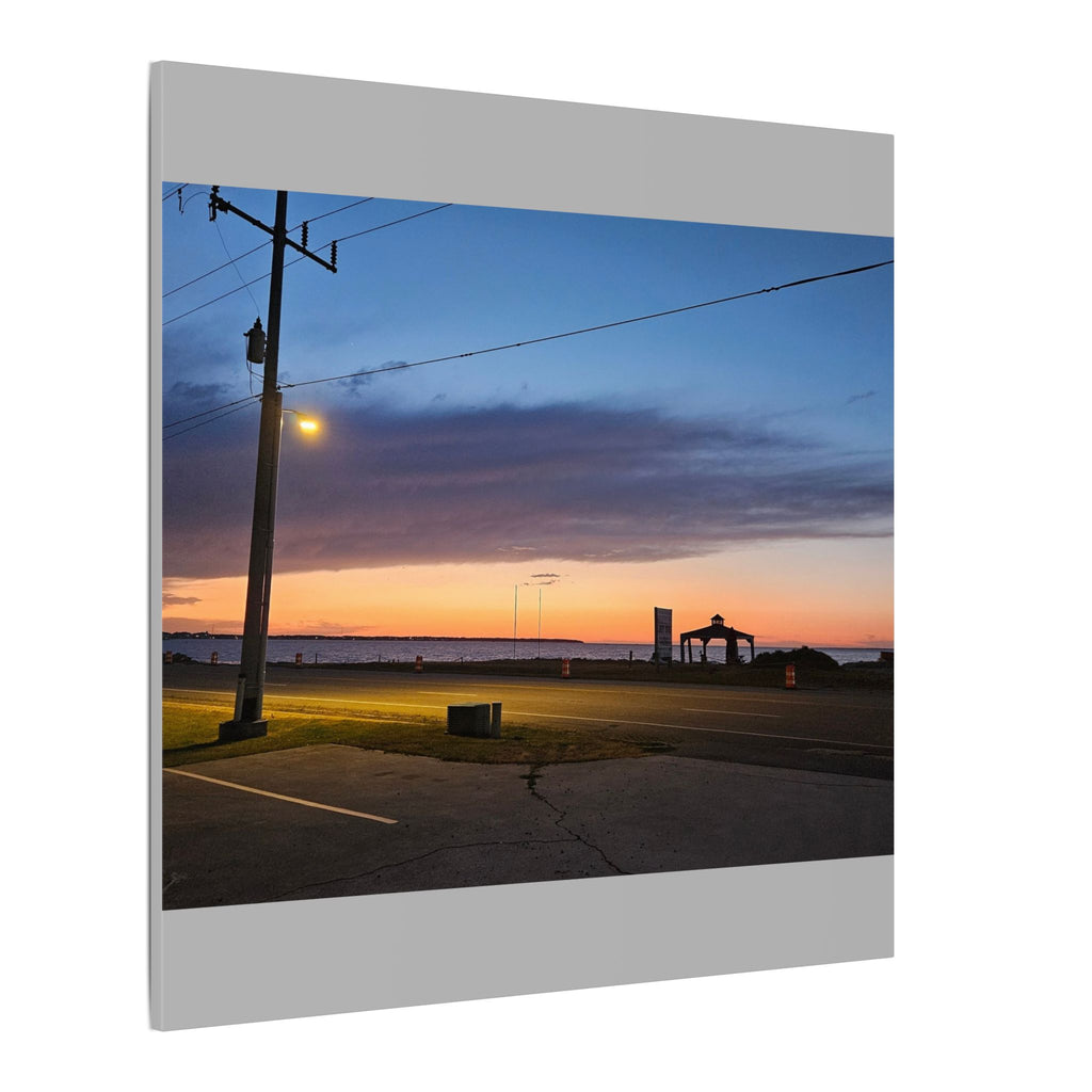 Sunset Pier Silhouette Canvas | Stretched Matte Wall Art