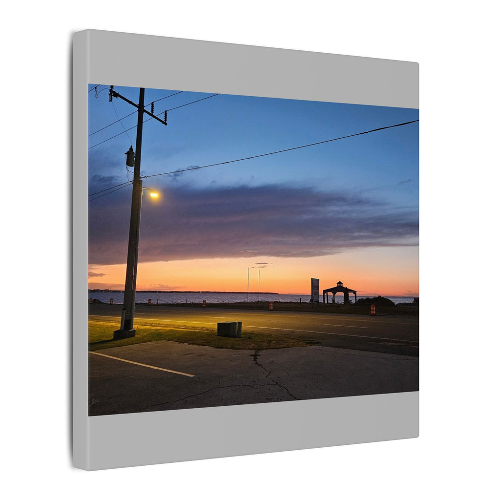 Sunset Pier Silhouette Canvas | Stretched Matte Wall Art