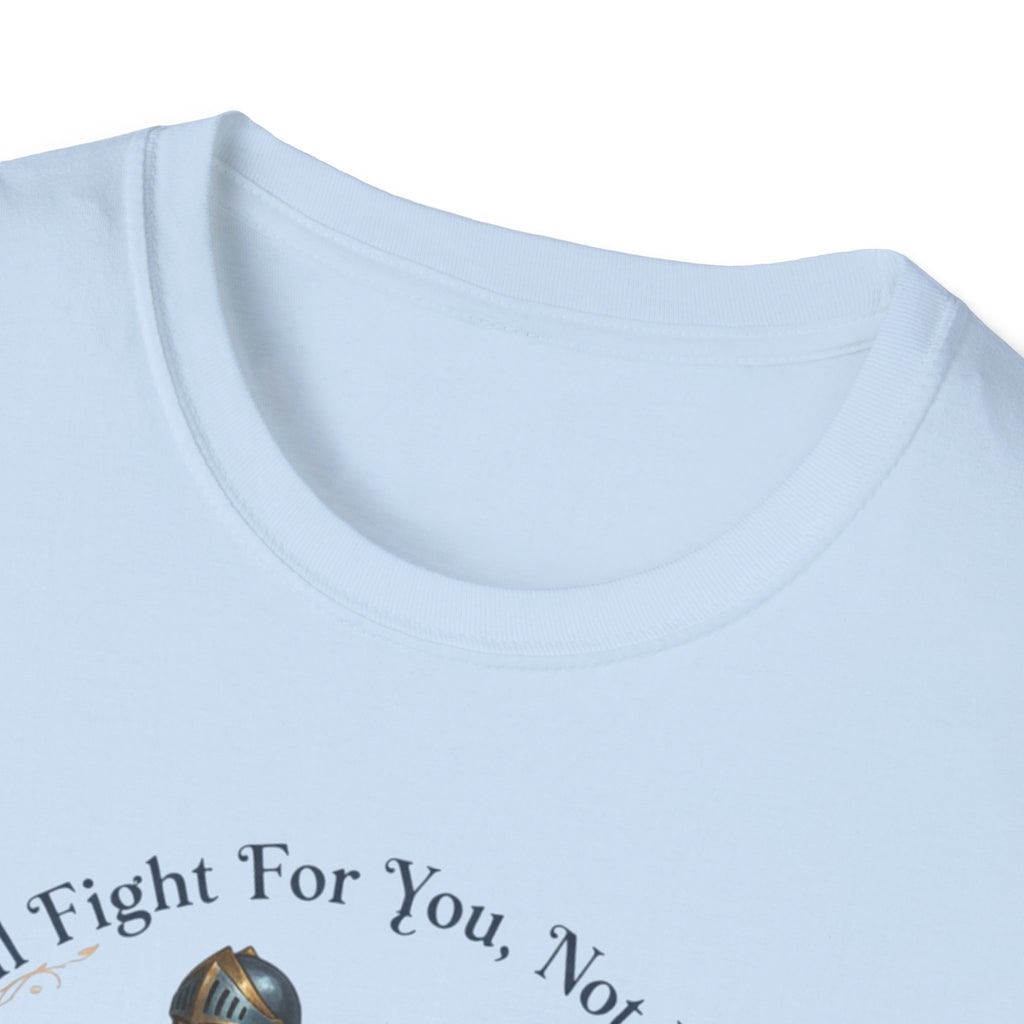 I Will Fight For You, Not With You Illustration T-Shirt | Fantasy Couple, Viper Motif