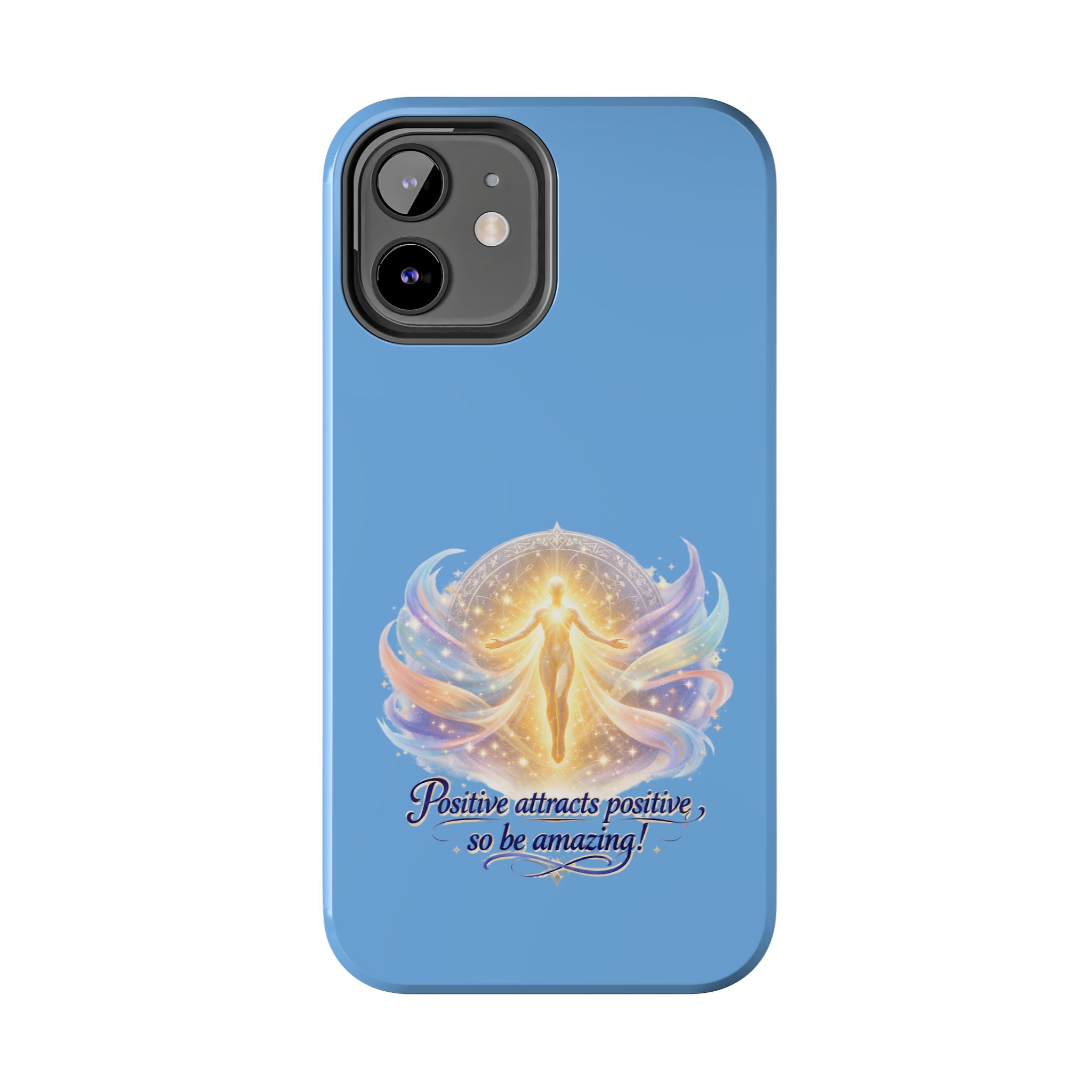 Positive Attracts Positive angel artwork Phone Case | inspirational spiritual design