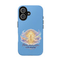 Positive Attracts Positive angel artwork Phone Case | inspirational spiritual design