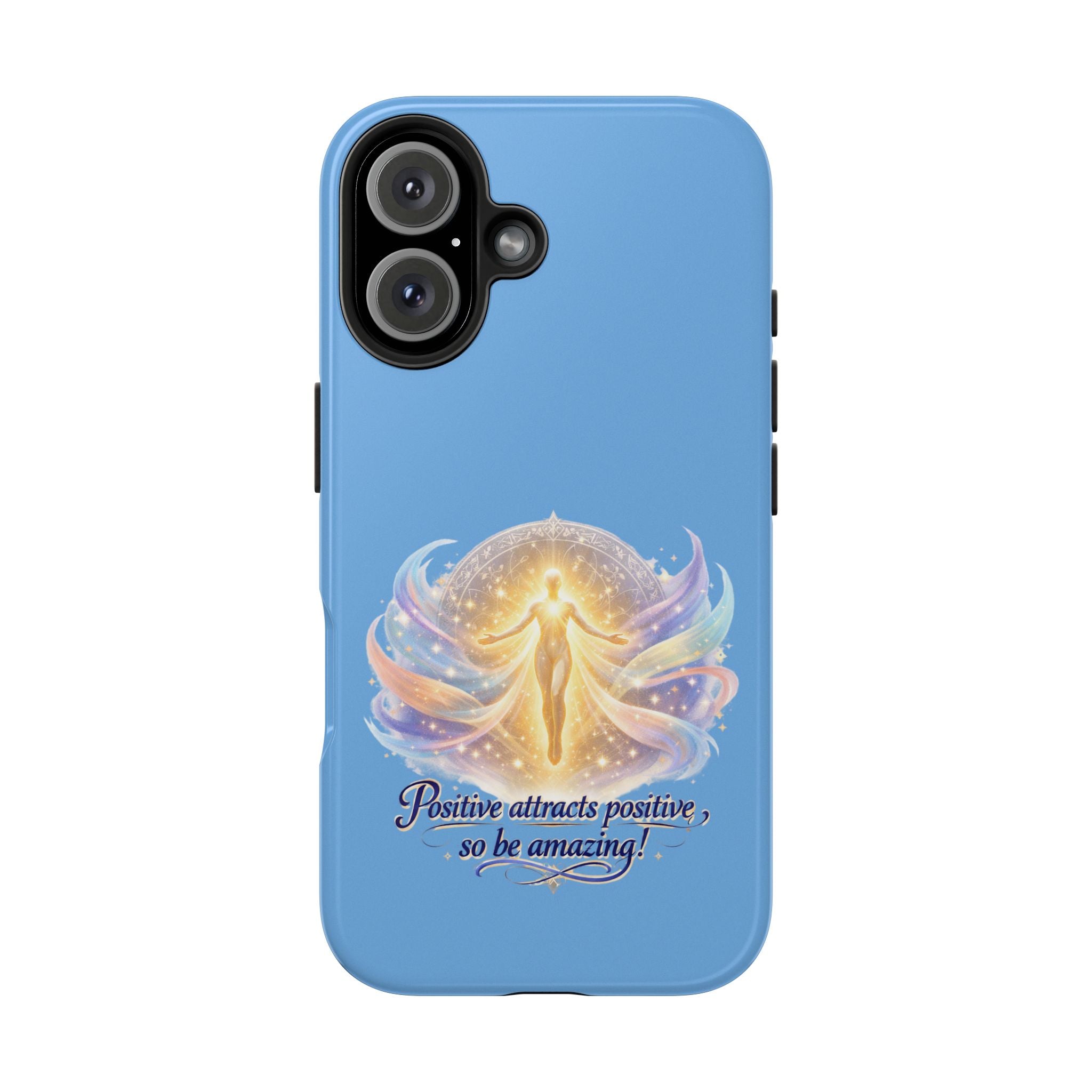 Positive Attracts Positive angel artwork Phone Case | inspirational spiritual design