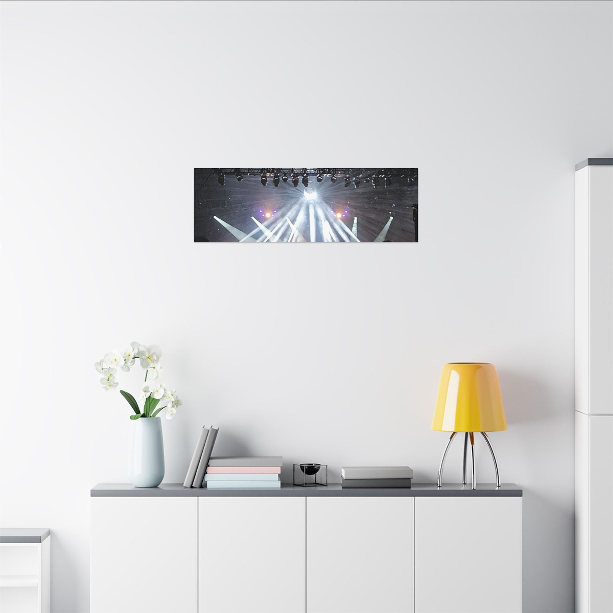 Concert Stage Lights Canvas, Matte Stretched Wall Art | Live Music