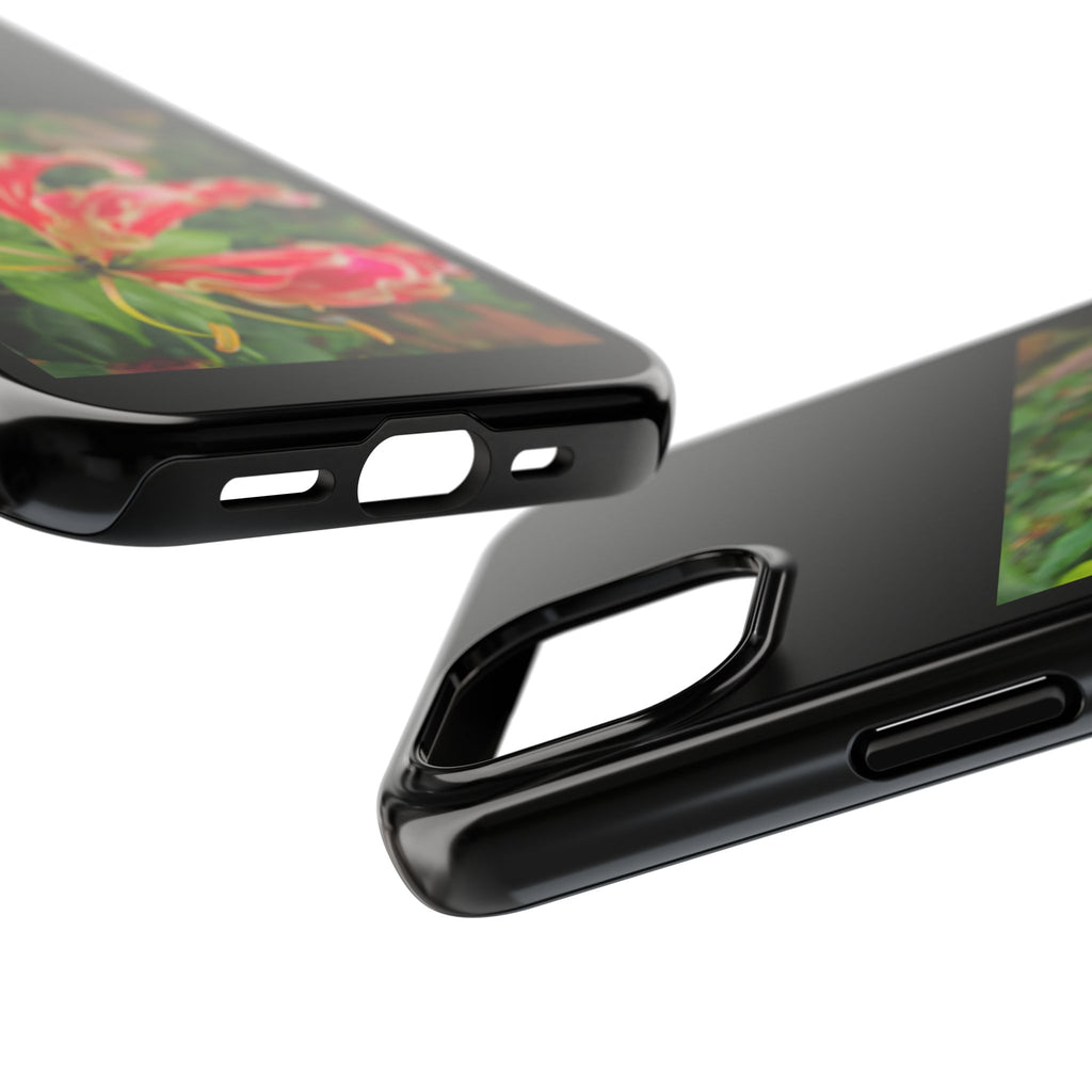 Gloriosa Lily Tough Phone Case | Red Tropical Flower Phone Case