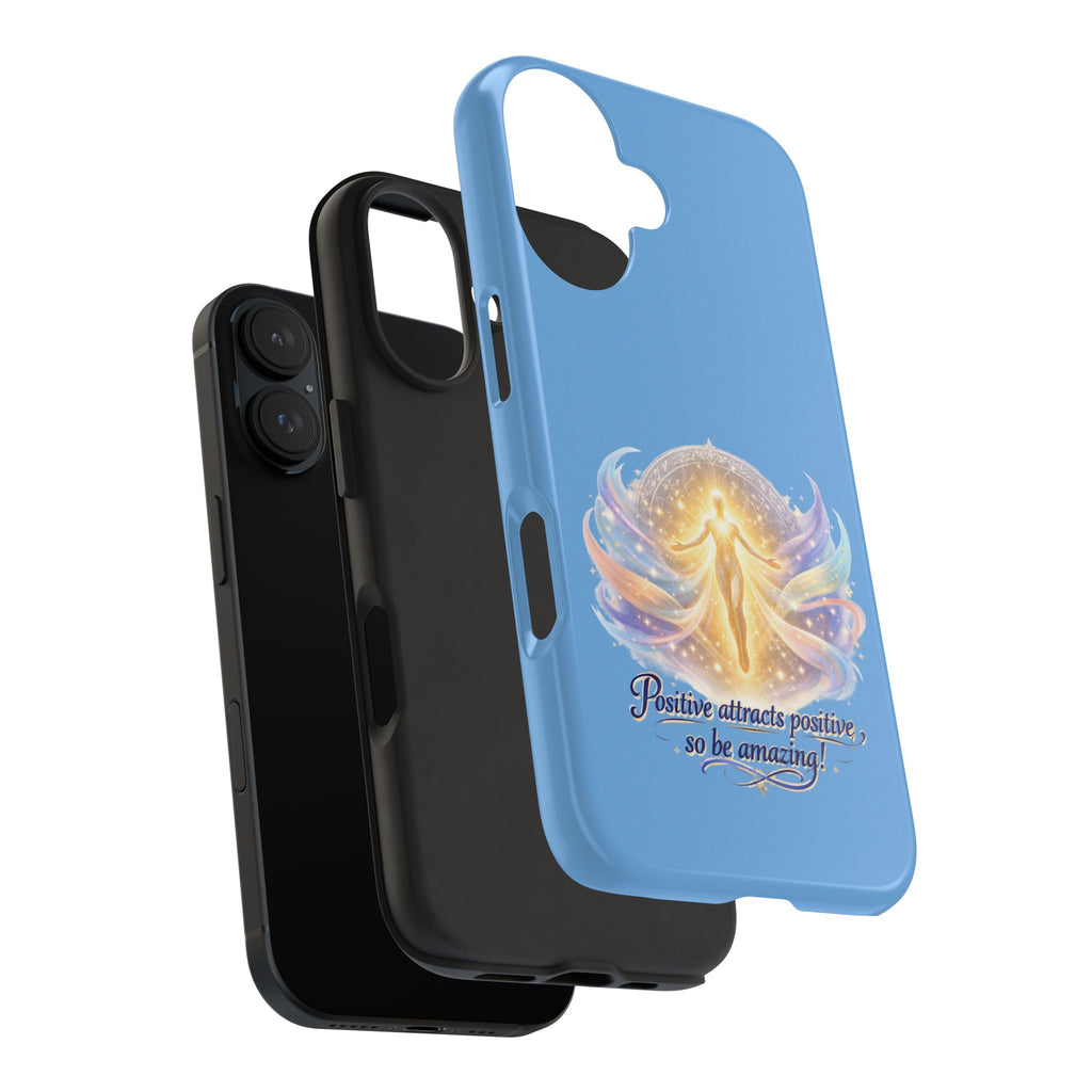 Positive Attracts Positive angel artwork Phone Case | inspirational spiritual design