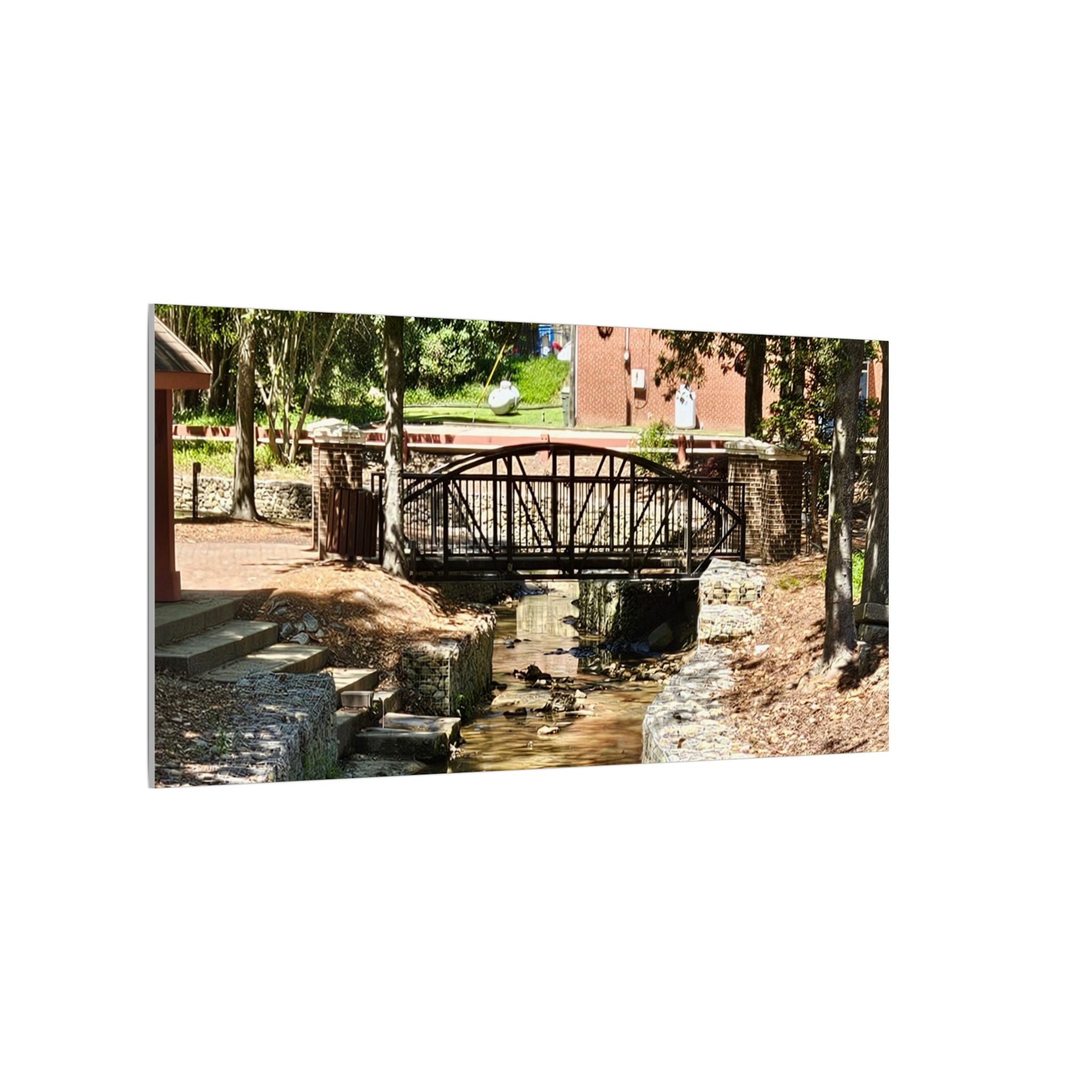 Park Footbridge Photograph Matte Canvas | Stretched Wall Art