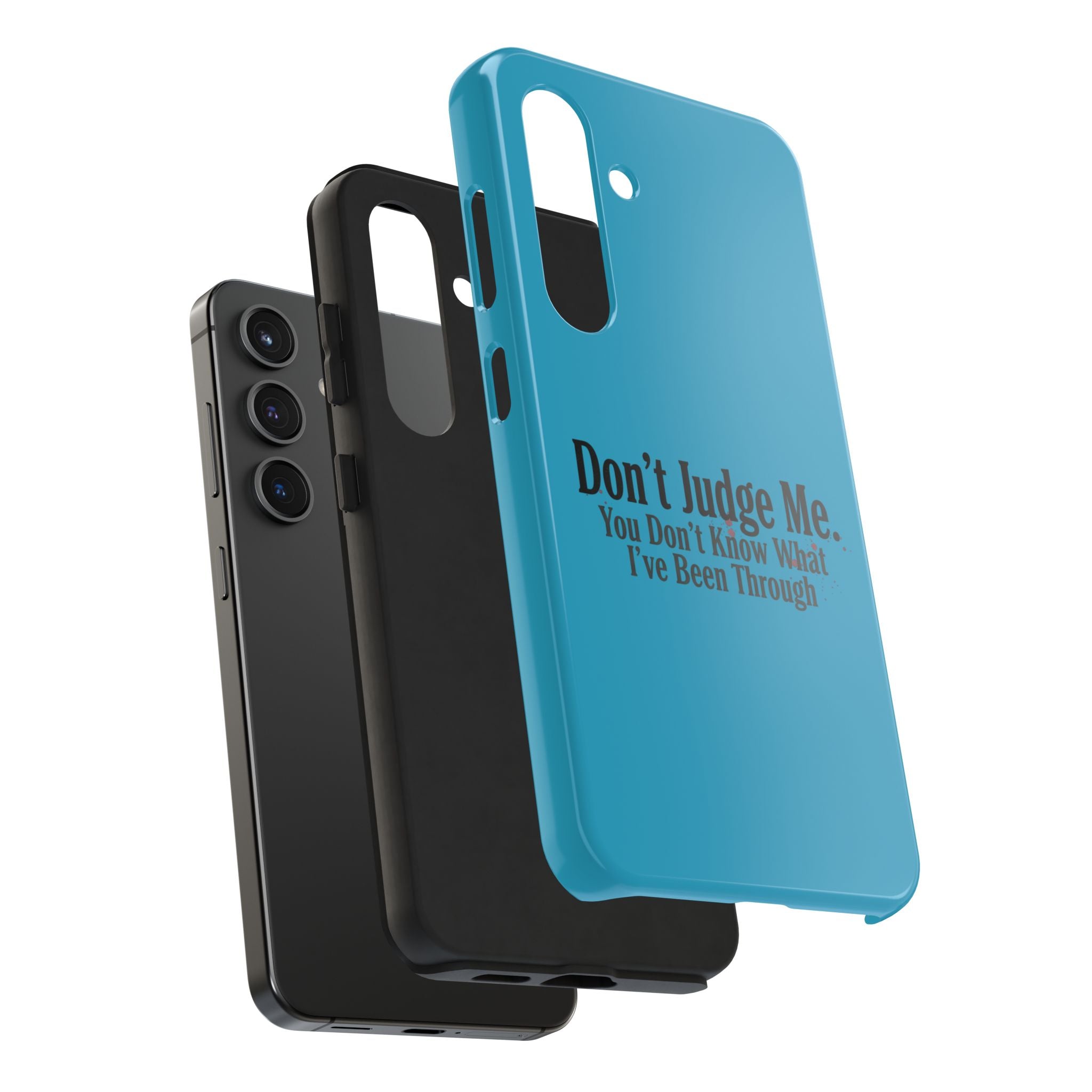 Don't Judge Me Quote Tough phone case | Tough Phone Case, teal typography