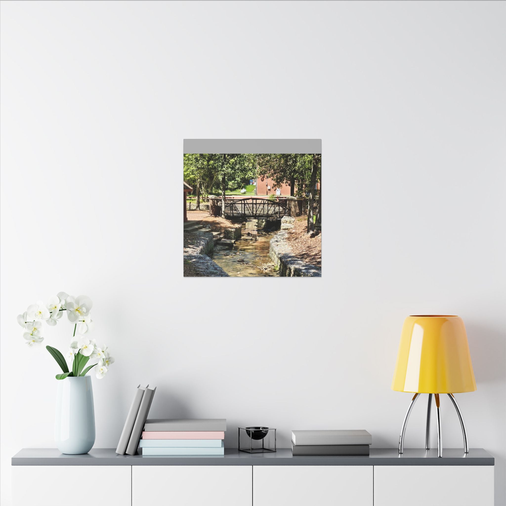 Park Footbridge Photograph Matte Canvas | Stretched Wall Art