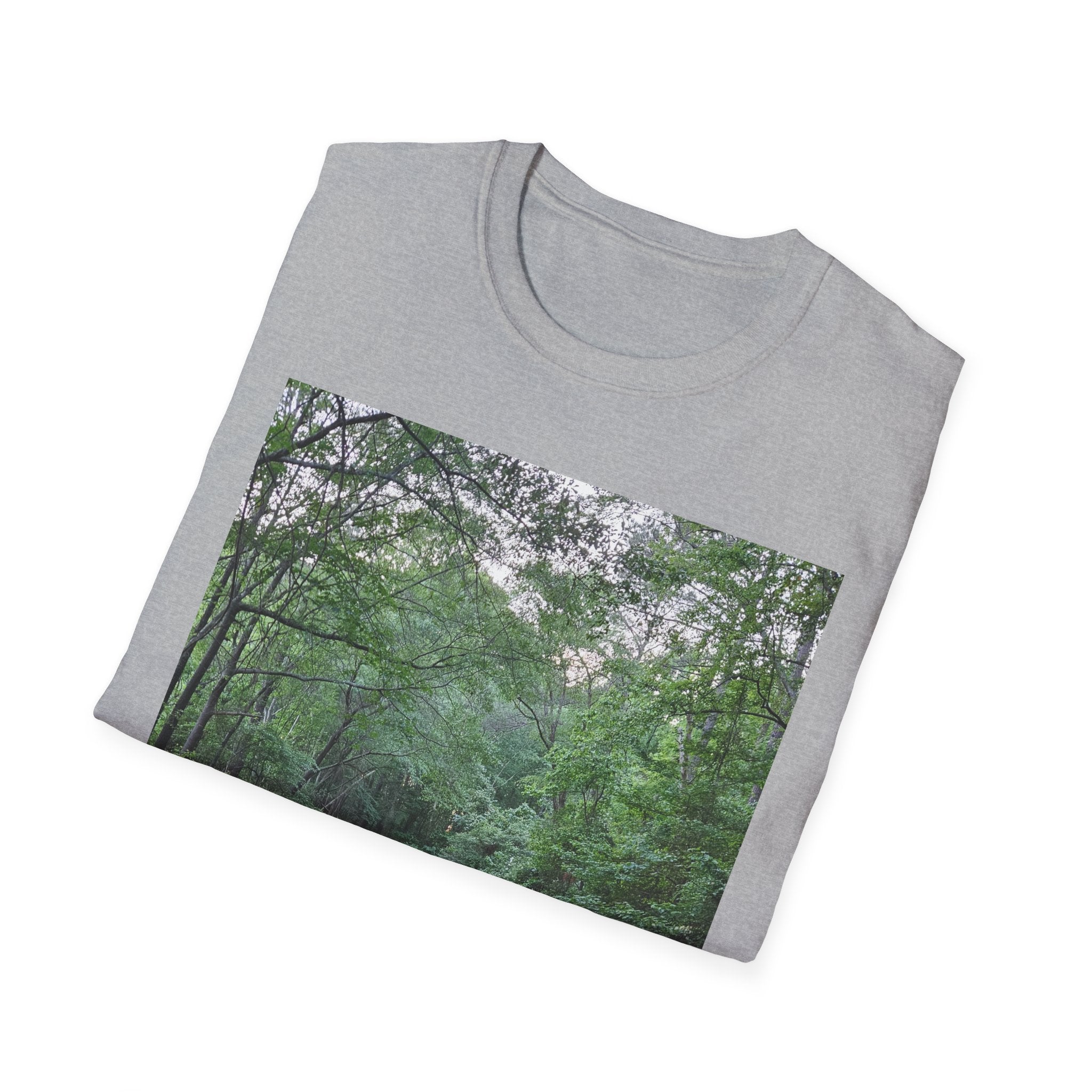 Mossy Pond T‑Shirt — Serene Green Nature Photography Tee