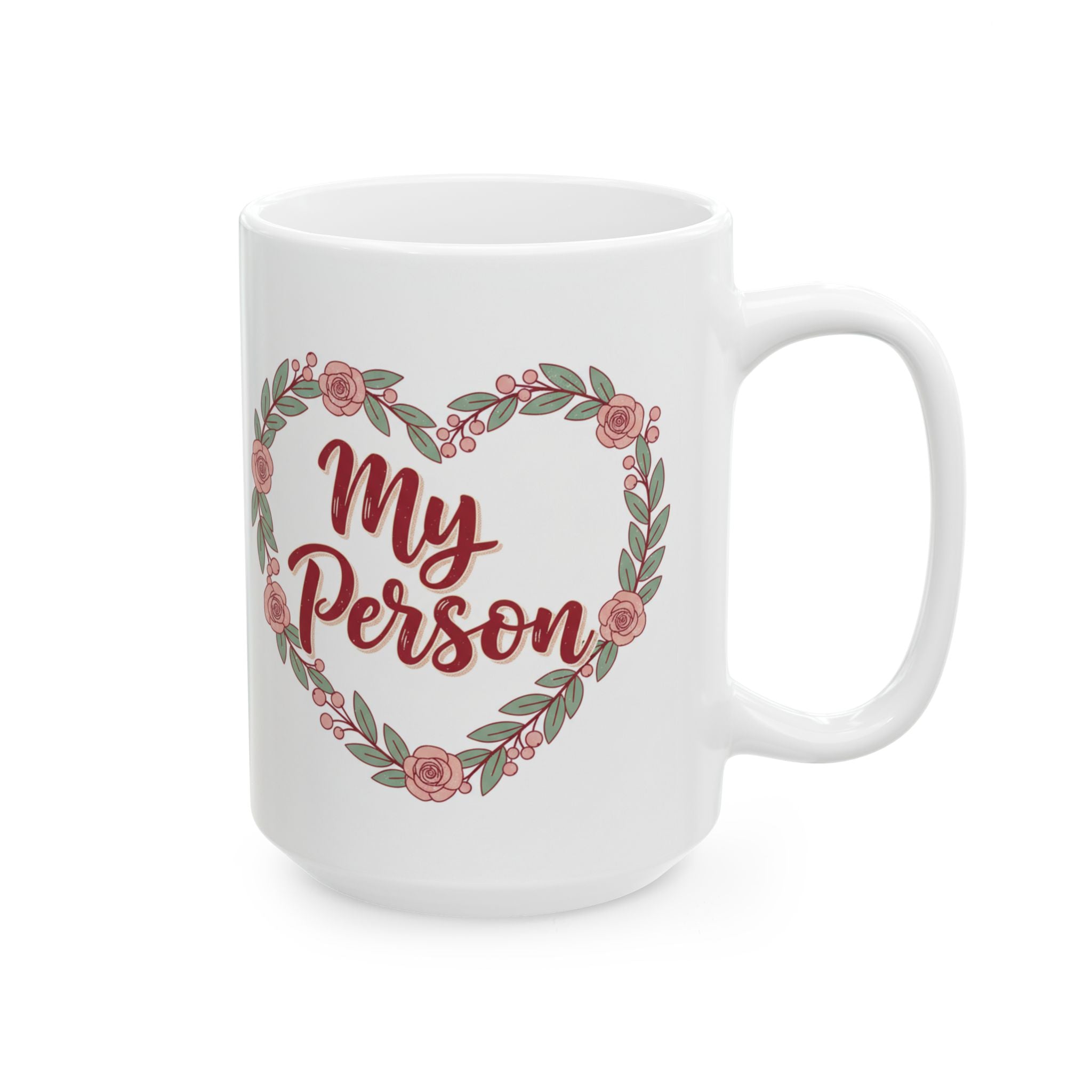 My Person Coffee Mug | Floral Wreath Ceramic Mug