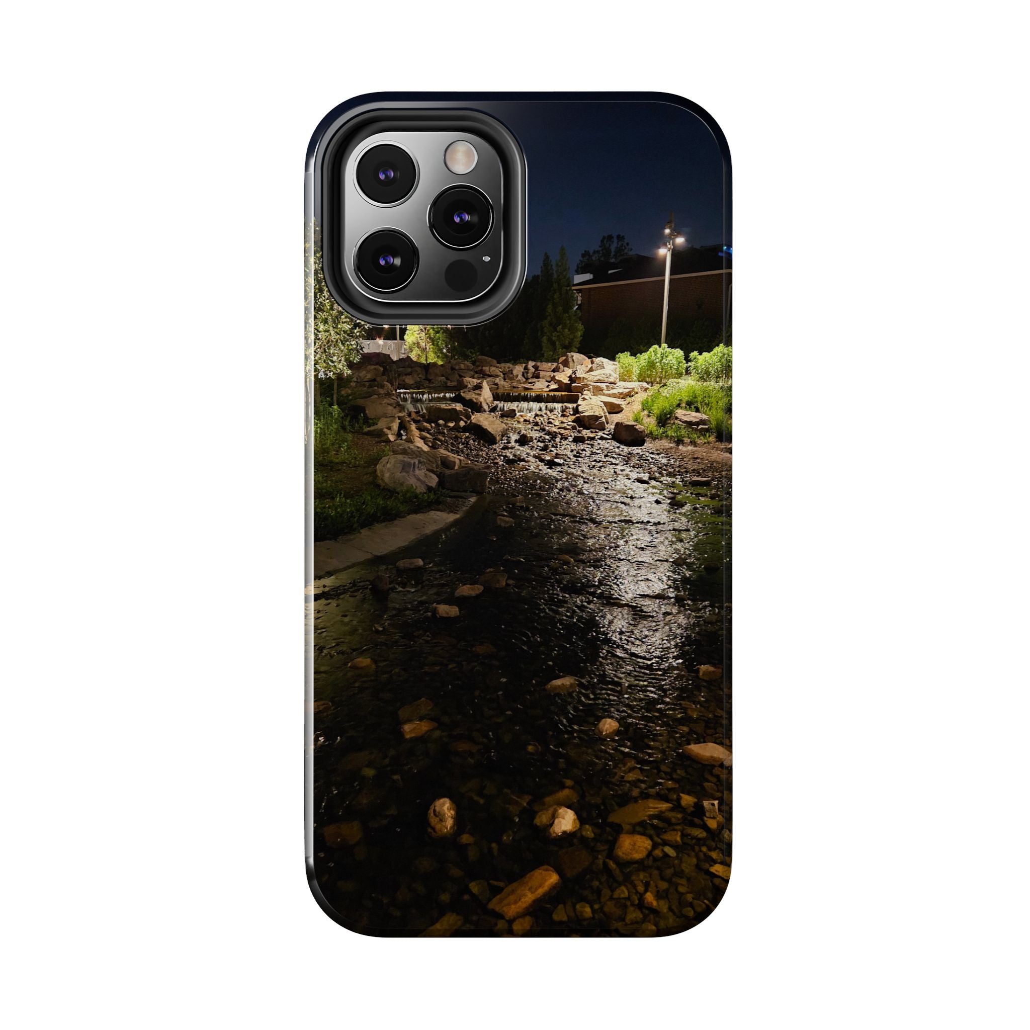 Night River Phone Case — Moody Outdoor Landscape Protective Cover