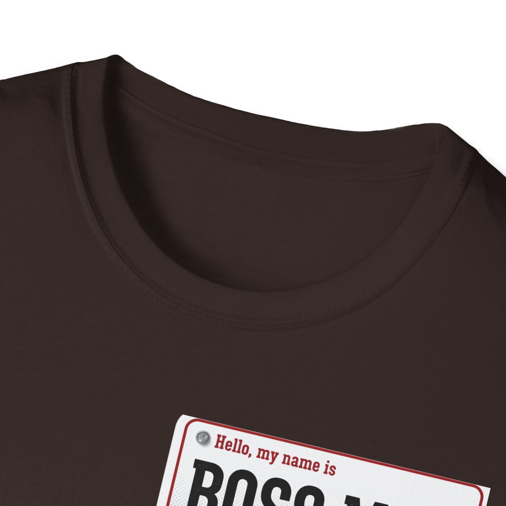 Boss Man name badge T-Shirt | Minimal Badge Graphic Tee