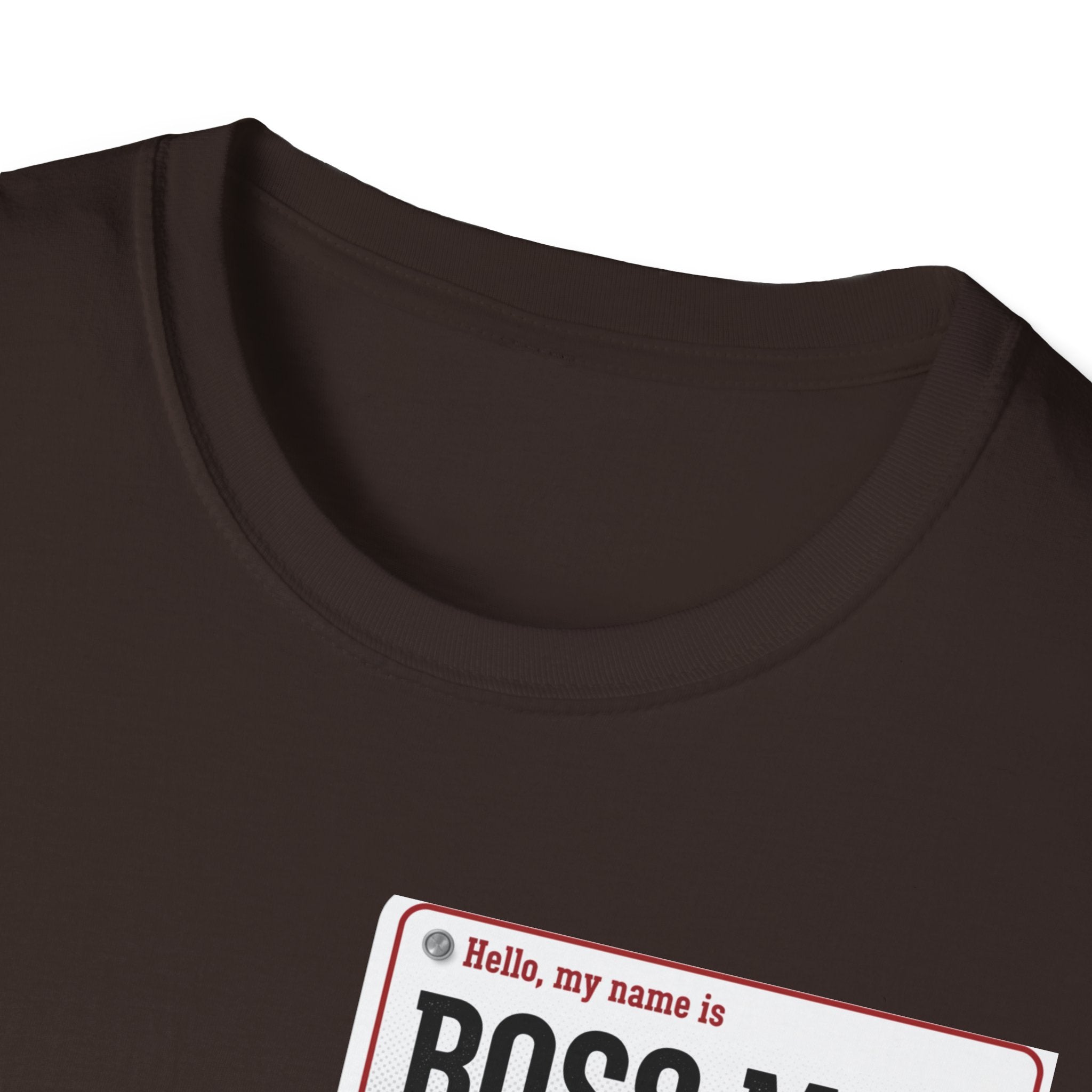 Boss Man name badge T-Shirt | Minimal Badge Graphic Tee