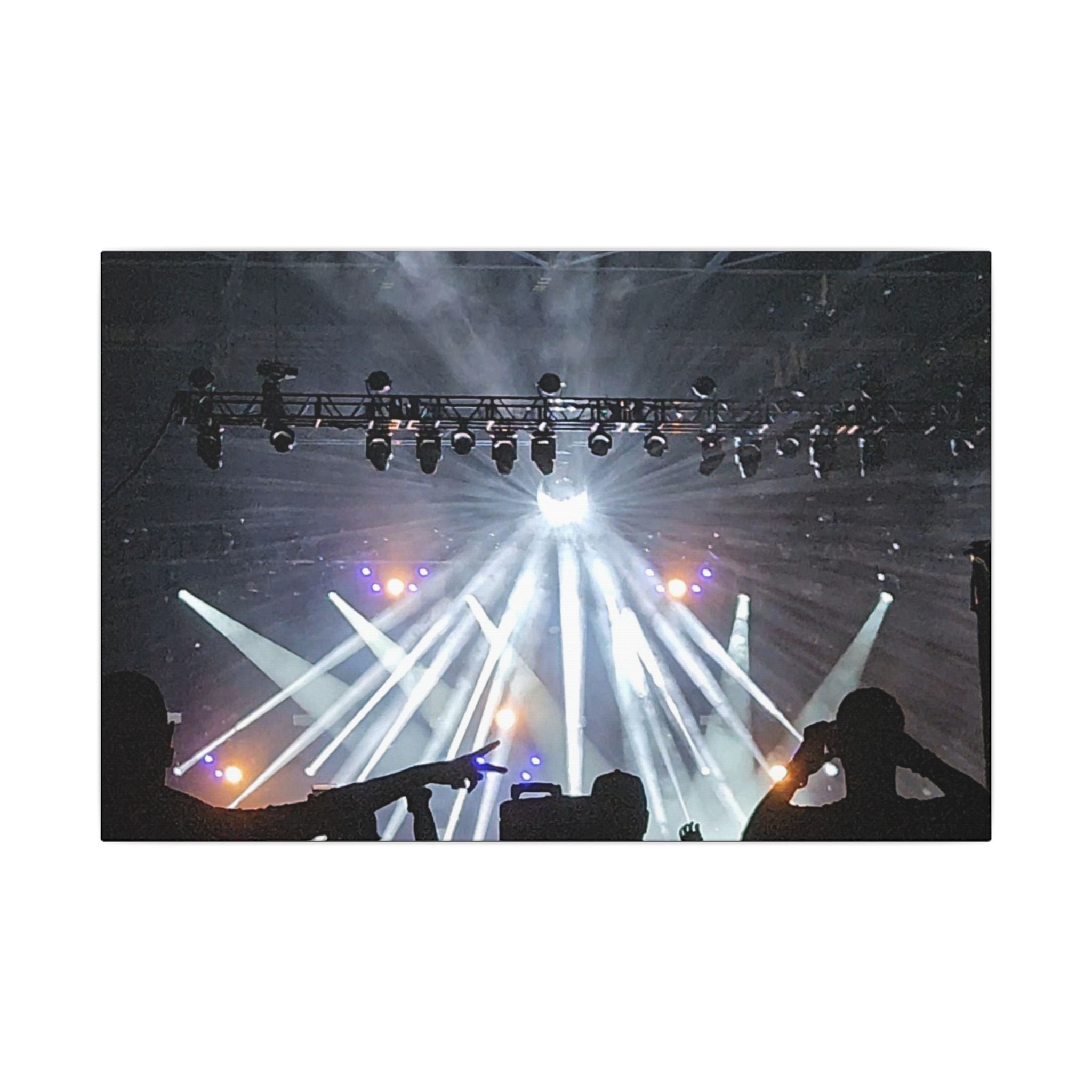 Concert Stage Lights Canvas, Matte Stretched Wall Art | Live Music