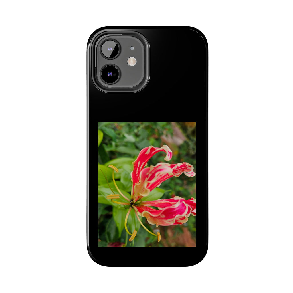 Gloriosa Lily Tough Phone Case | Red Tropical Flower Phone Case