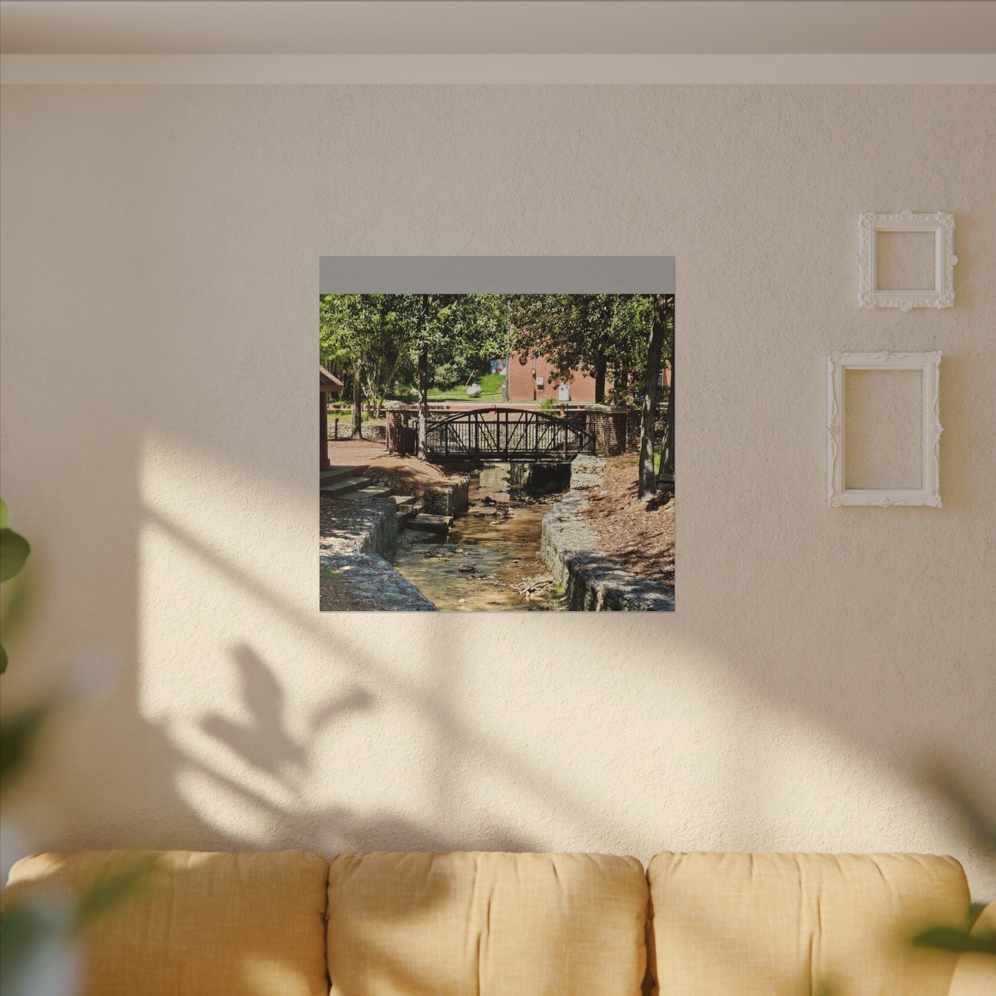 Park Footbridge Photograph Matte Canvas | Stretched Wall Art