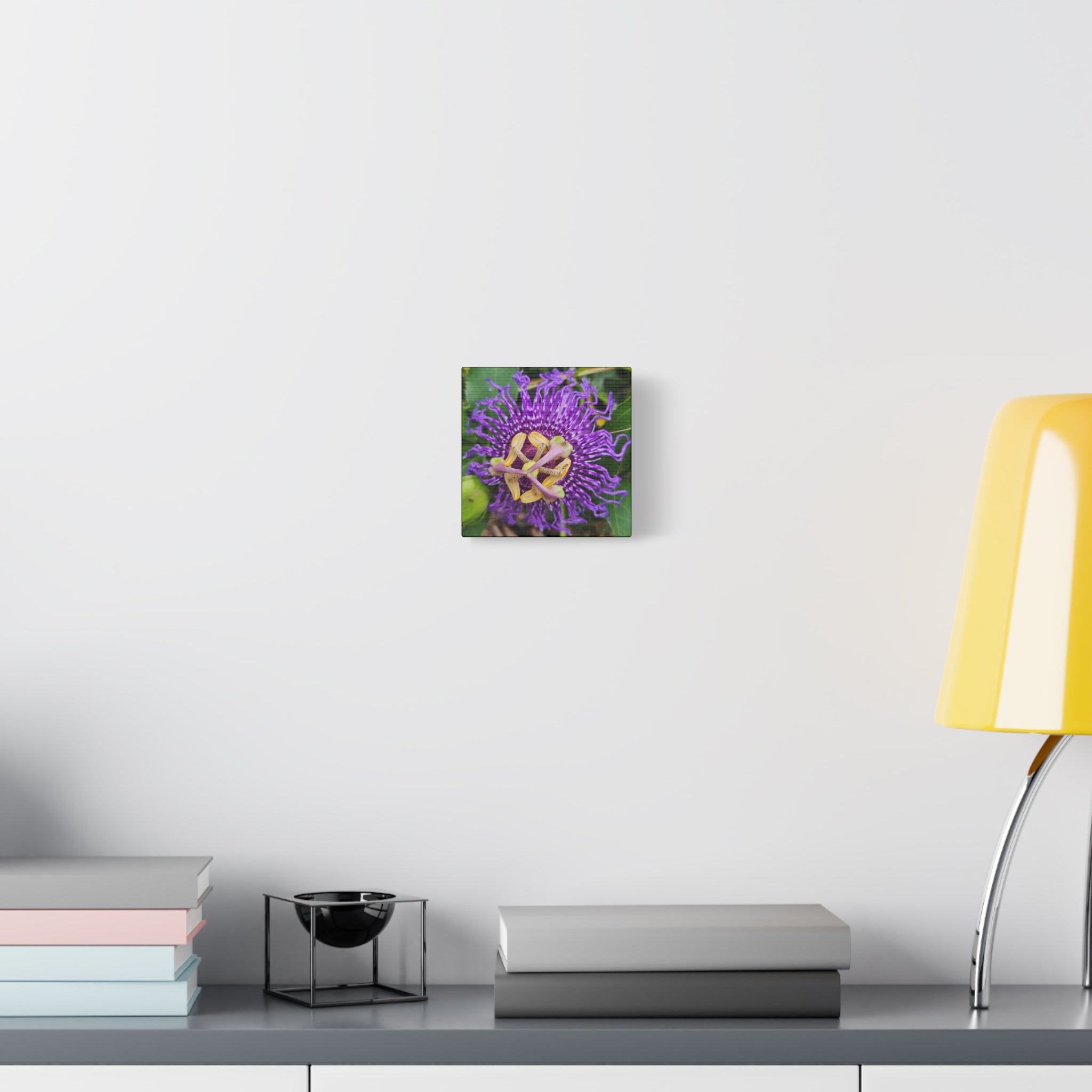 Purple Passionflower Close-Up Matte Canvas Print (Stretched)