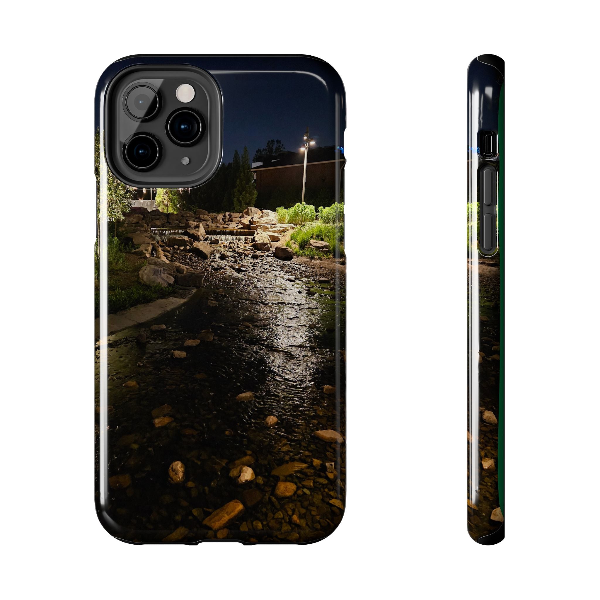 Night River Phone Case — Moody Outdoor Landscape Protective Cover