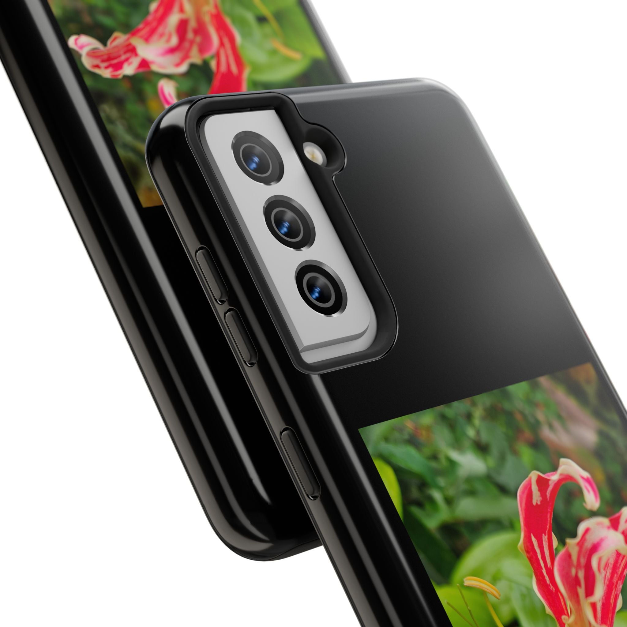 Gloriosa Lily Tough Phone Case | Red Tropical Flower Phone Case
