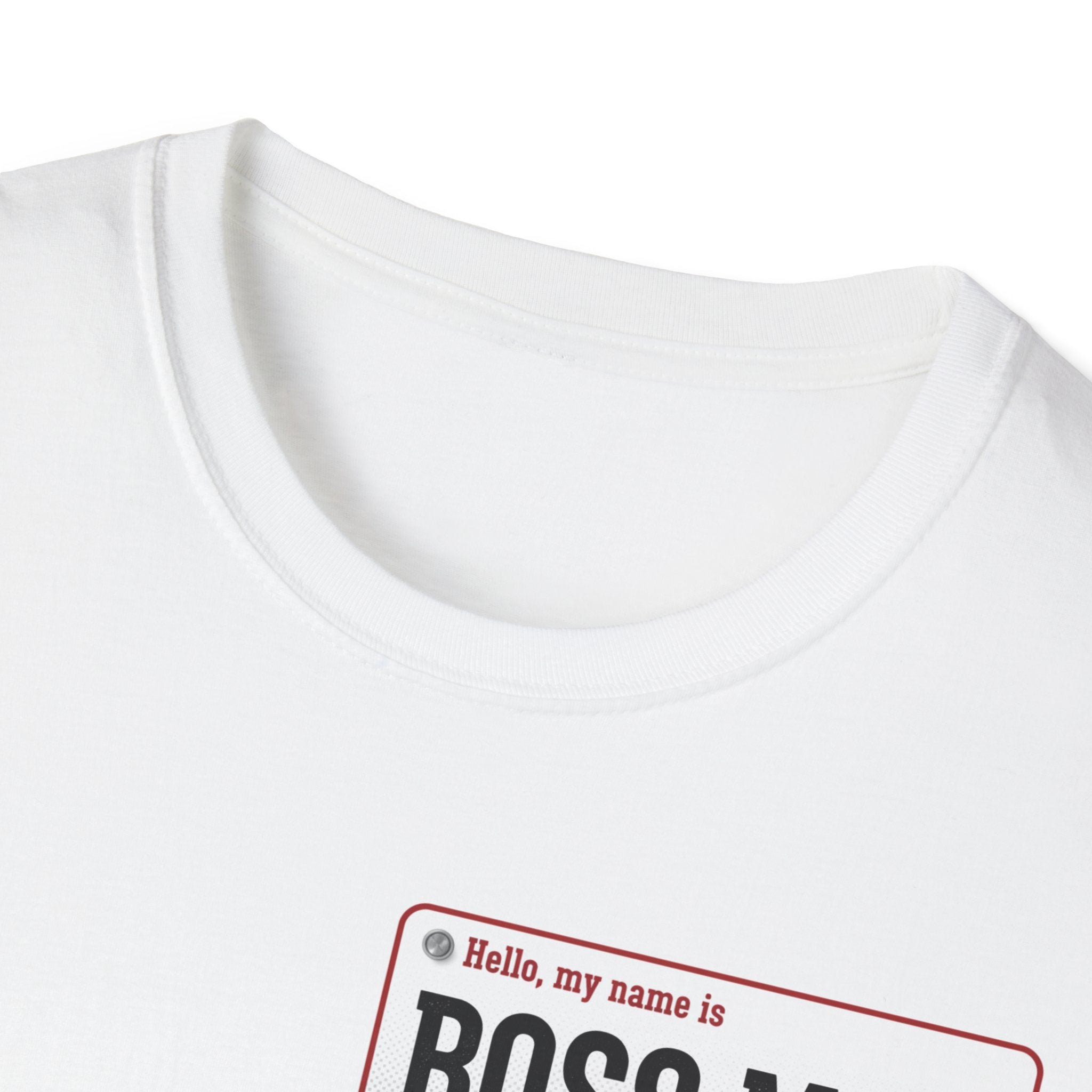 Boss Man name badge T-Shirt | Minimal Badge Graphic Tee