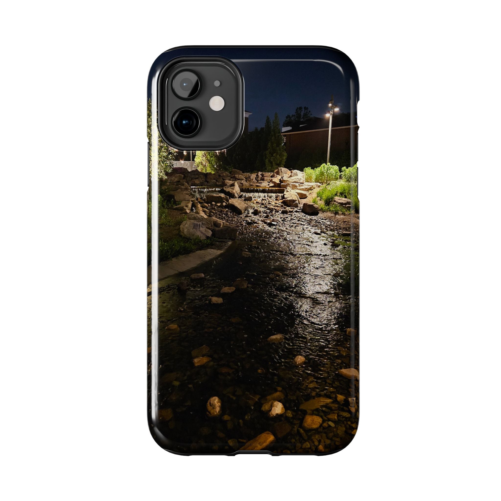 Night River Phone Case — Moody Outdoor Landscape Protective Cover