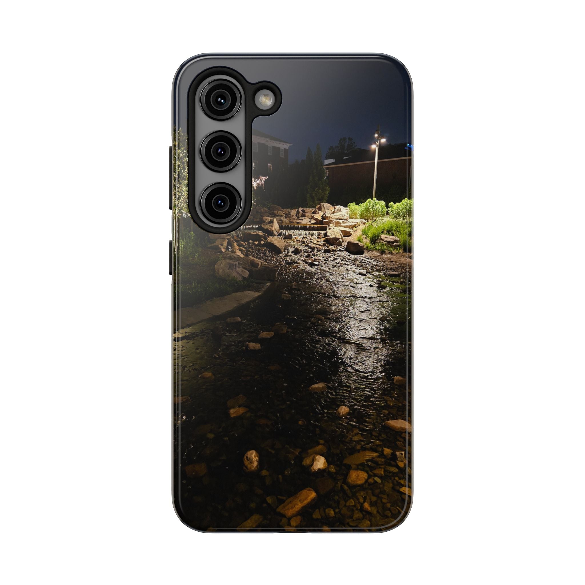 Night River Phone Case — Moody Outdoor Landscape Protective Cover