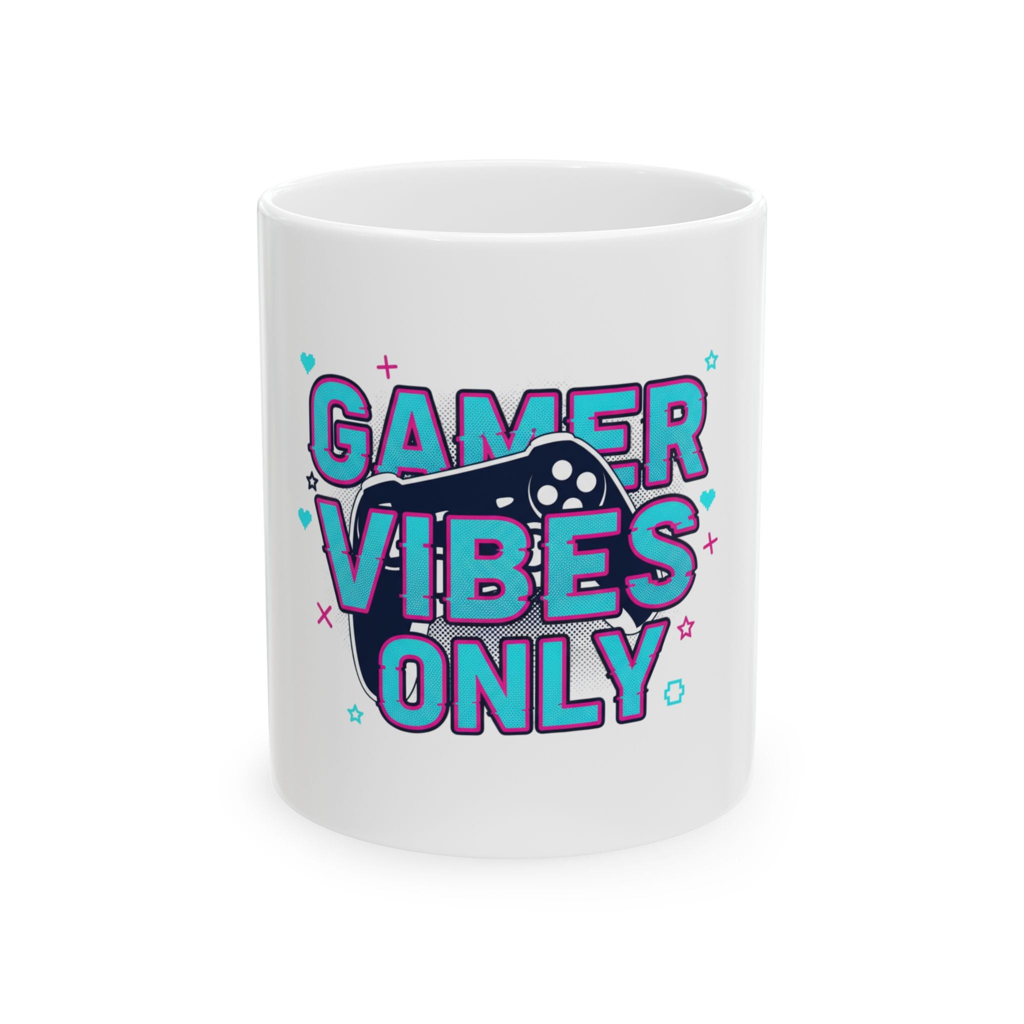 Gamer Vibes Only Mug | Ceramic Coffee Cup, Video Game Controller Design