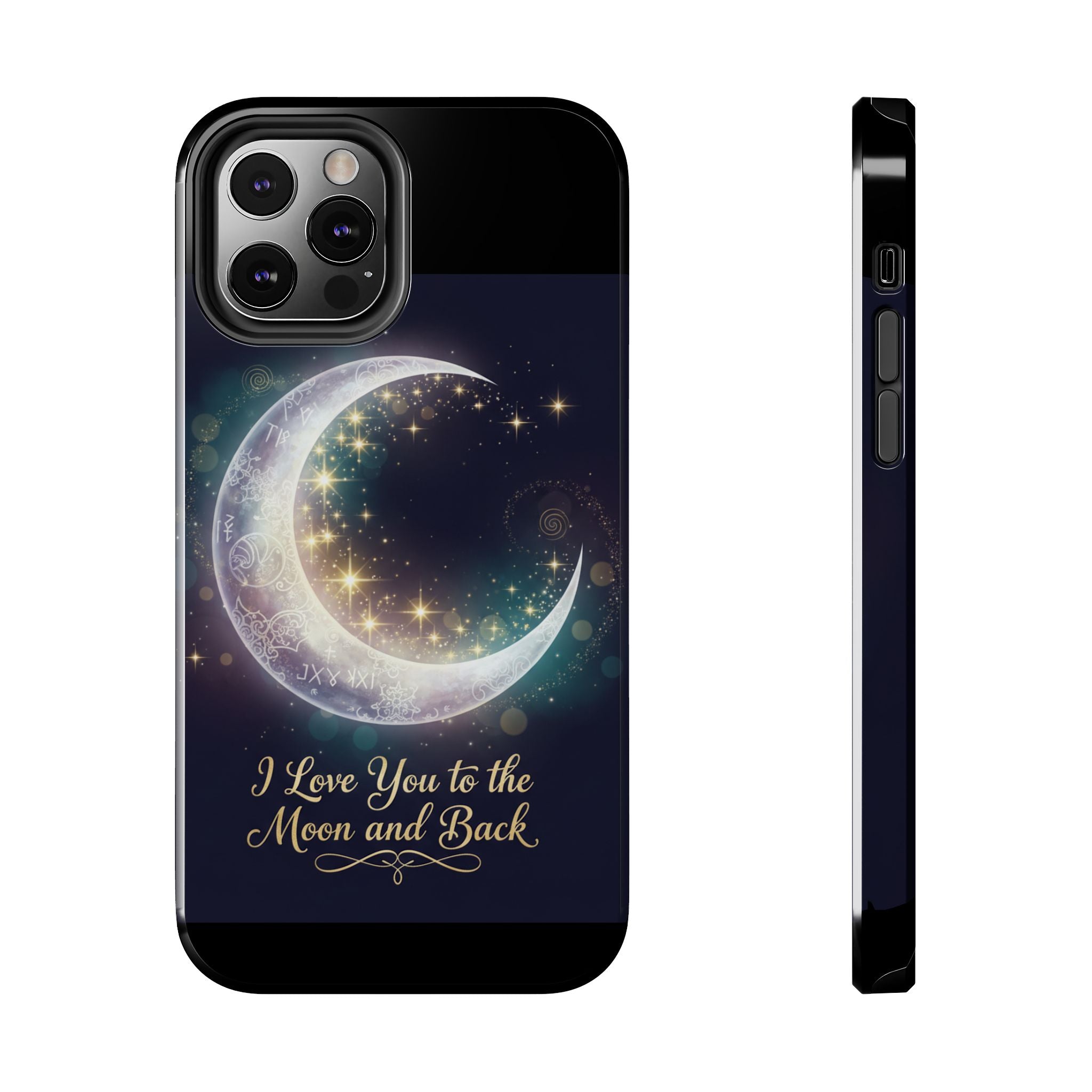 I Love You to the Moon and Back iPhone Case | Moon and Stars Tough Case