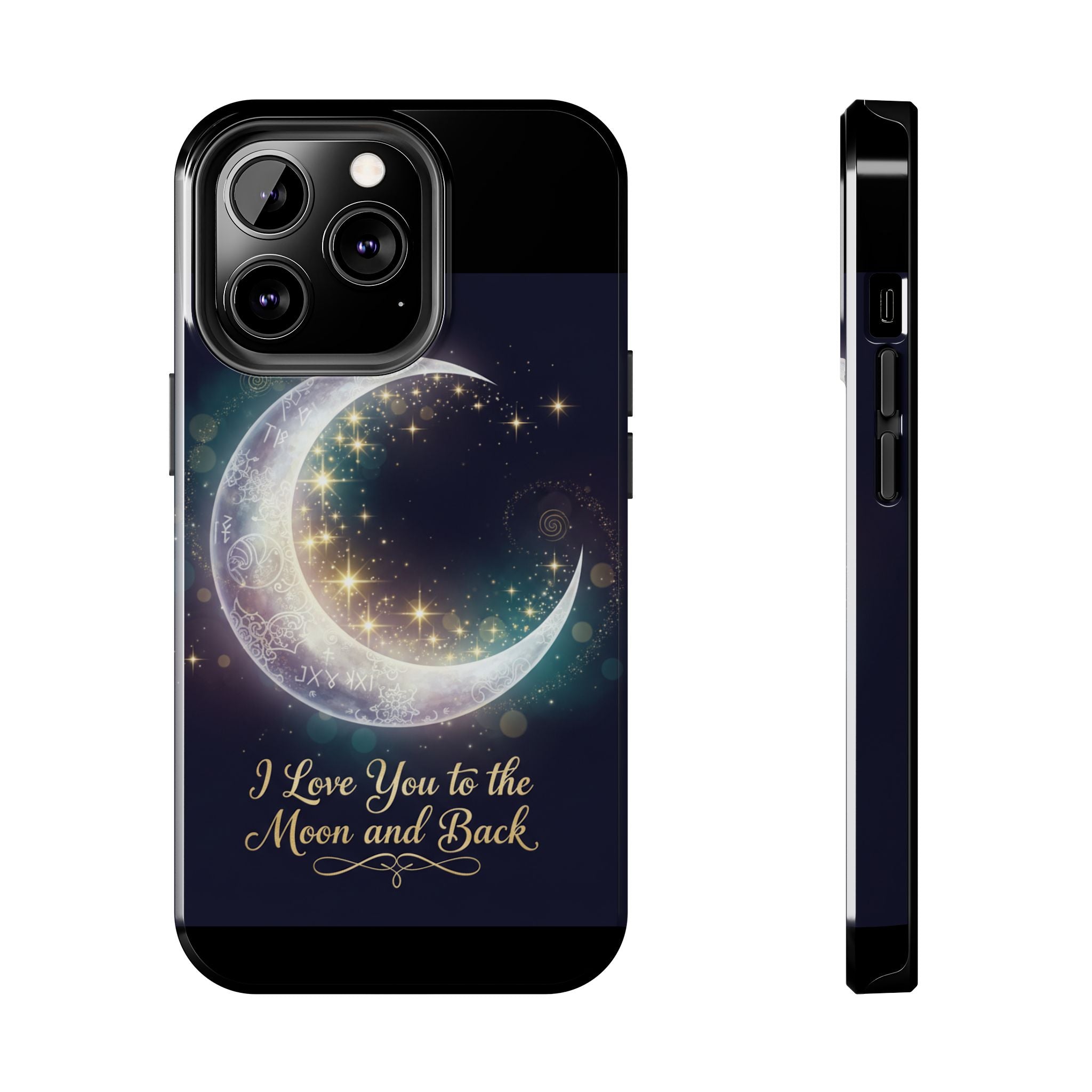 I Love You to the Moon and Back iPhone Case | Moon and Stars Tough Case