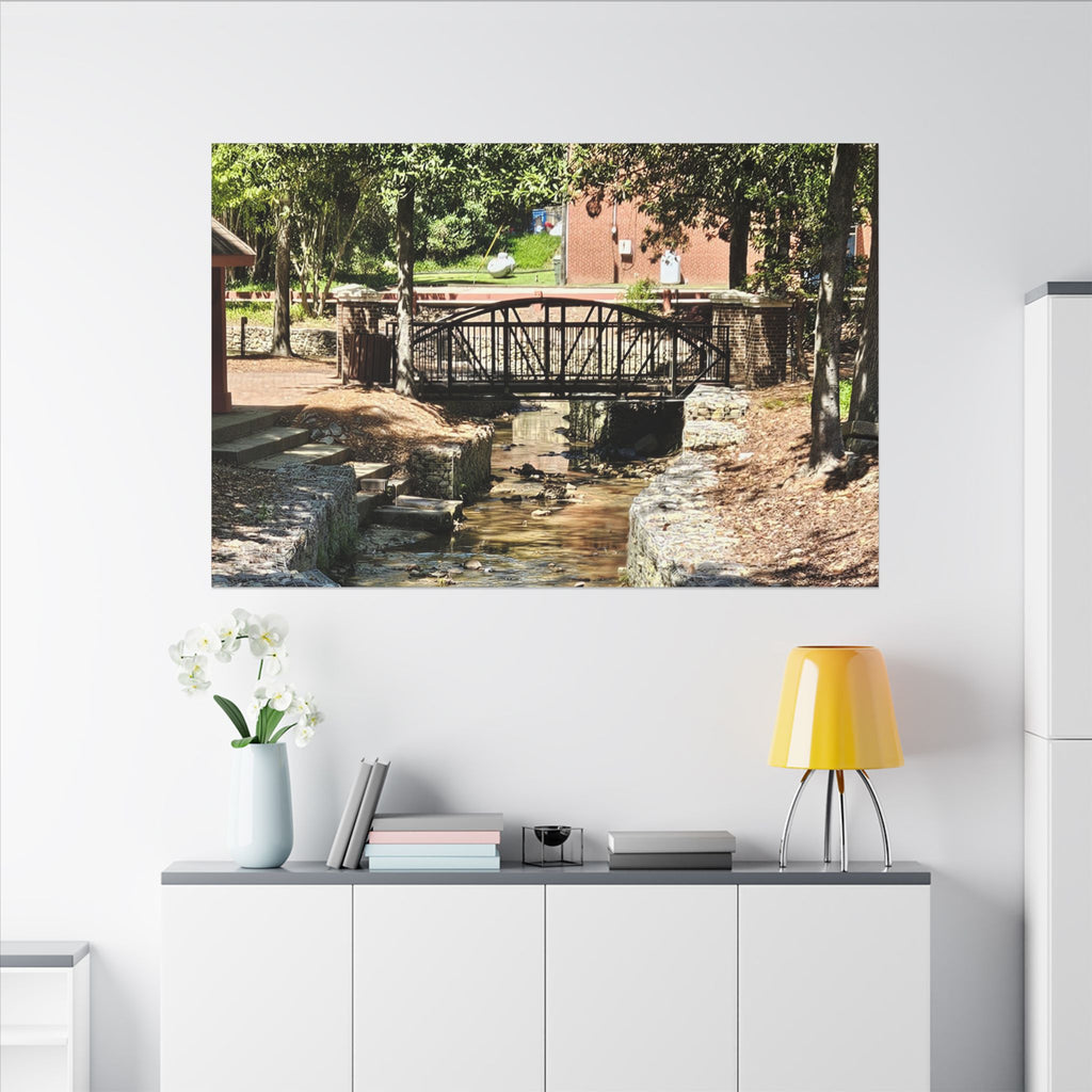 Park Footbridge Photograph Matte Canvas | Stretched Wall Art