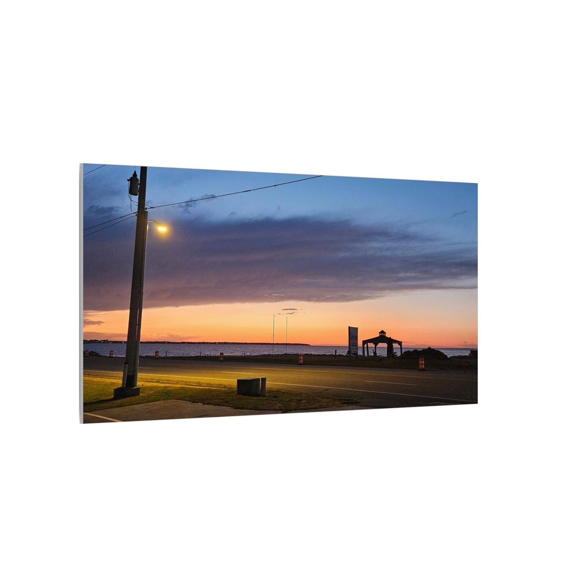 Sunset Pier Silhouette Canvas | Stretched Matte Wall Art