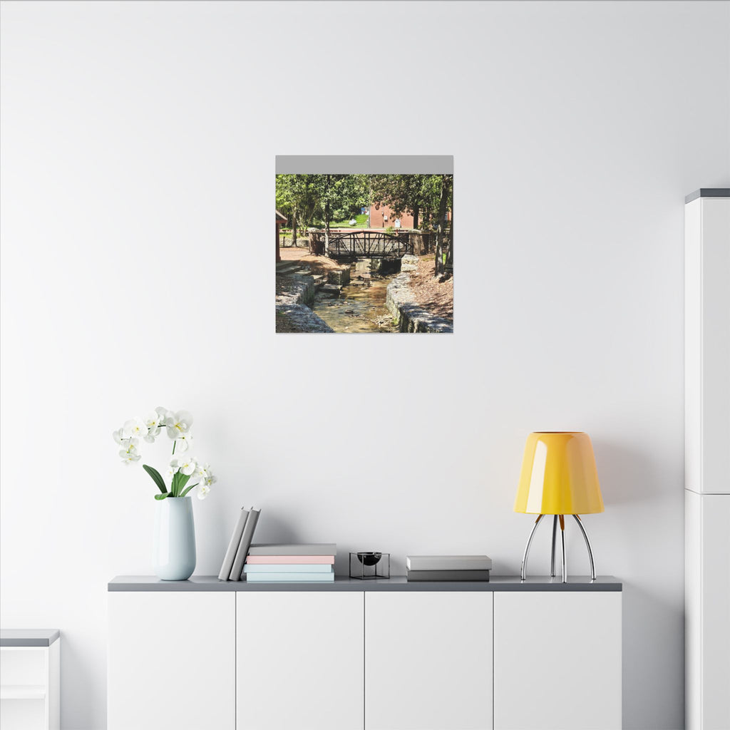 Park Footbridge Photograph Matte Canvas | Stretched Wall Art