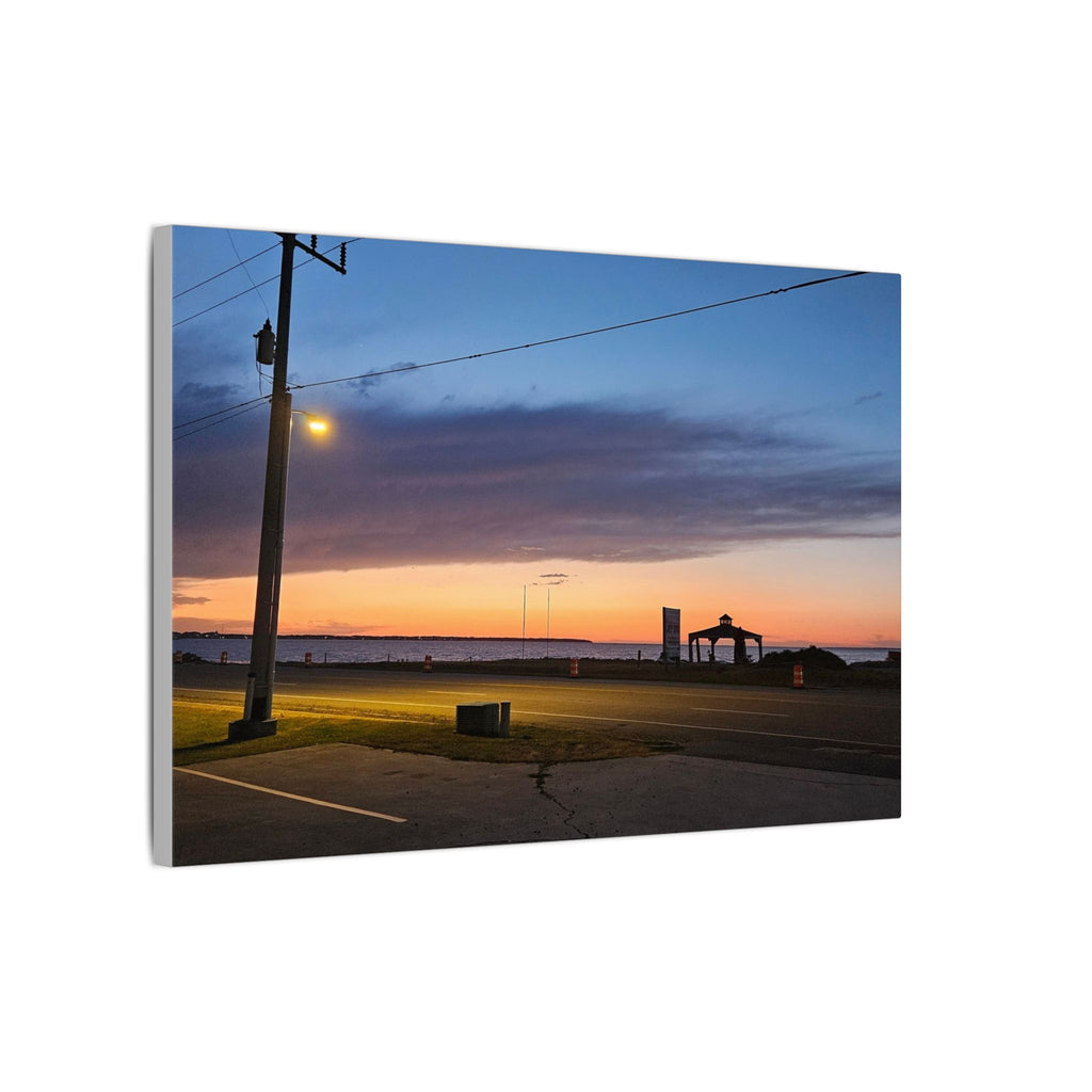 Sunset Pier Silhouette Canvas | Stretched Matte Wall Art