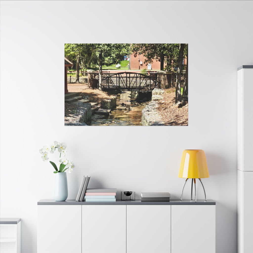 Park Footbridge Photograph Matte Canvas | Stretched Wall Art