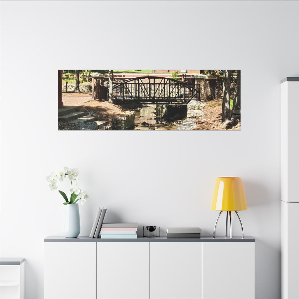 Park Footbridge Photograph Matte Canvas | Stretched Wall Art