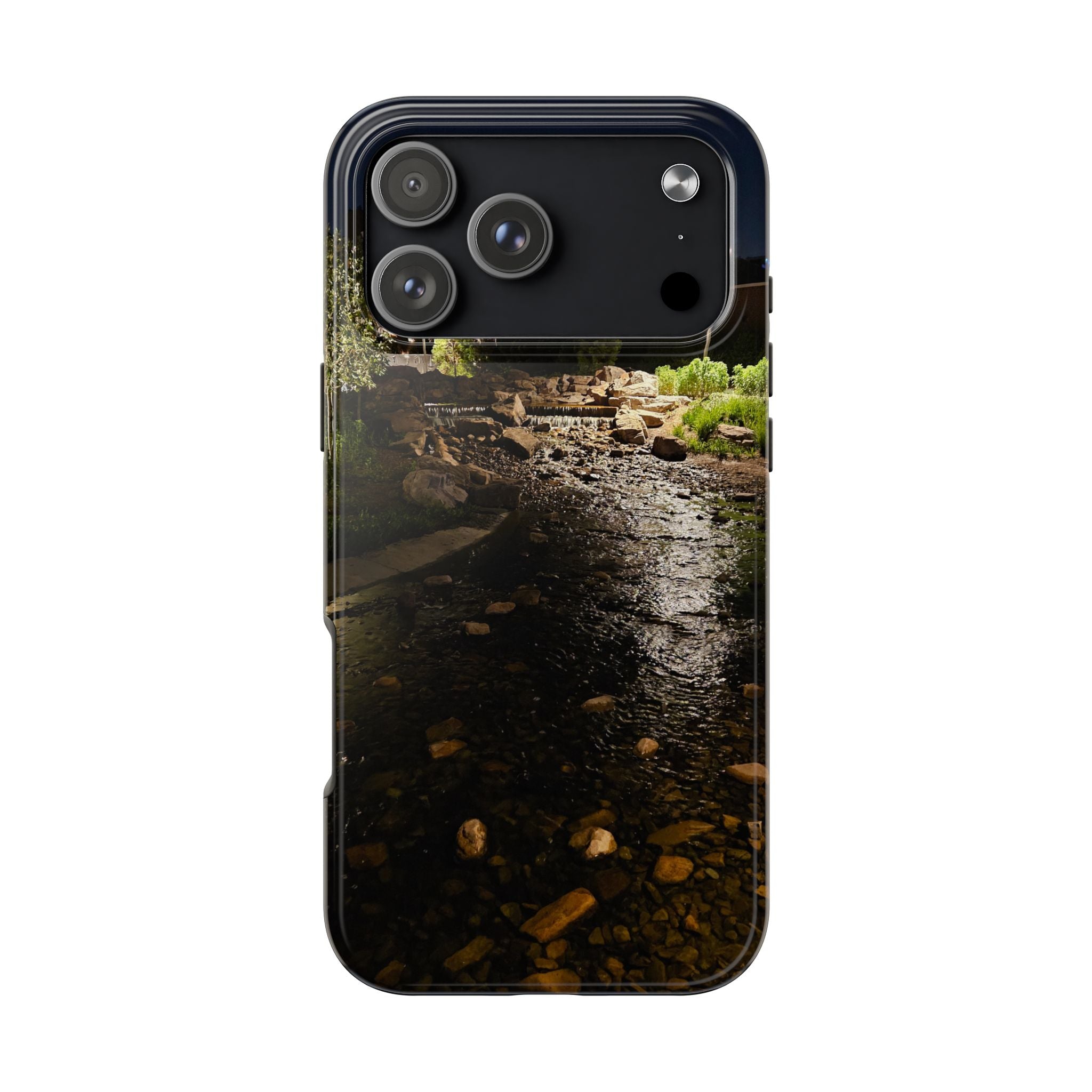 Night River Phone Case — Moody Outdoor Landscape Protective Cover
