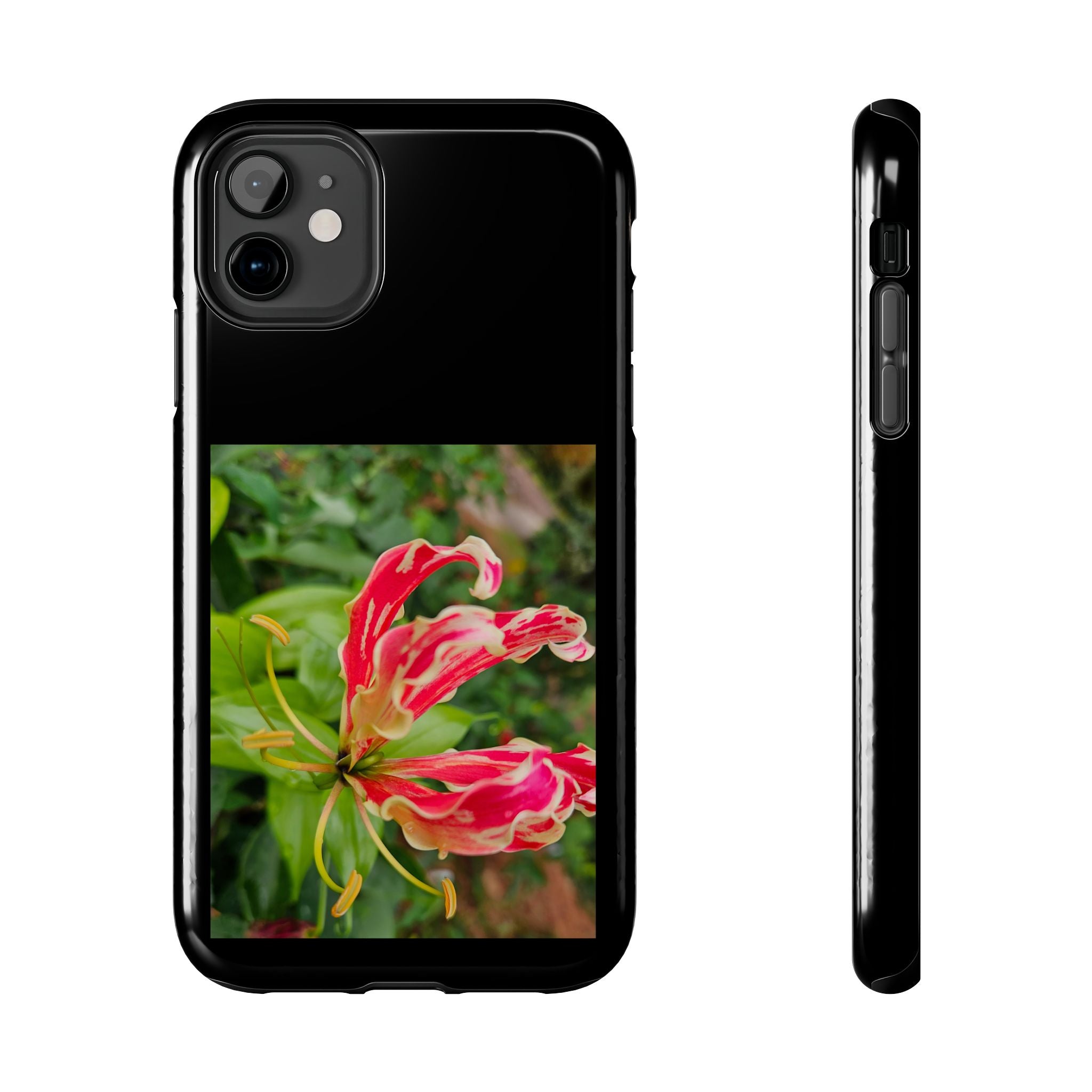 Gloriosa Lily Tough Phone Case | Red Tropical Flower Phone Case