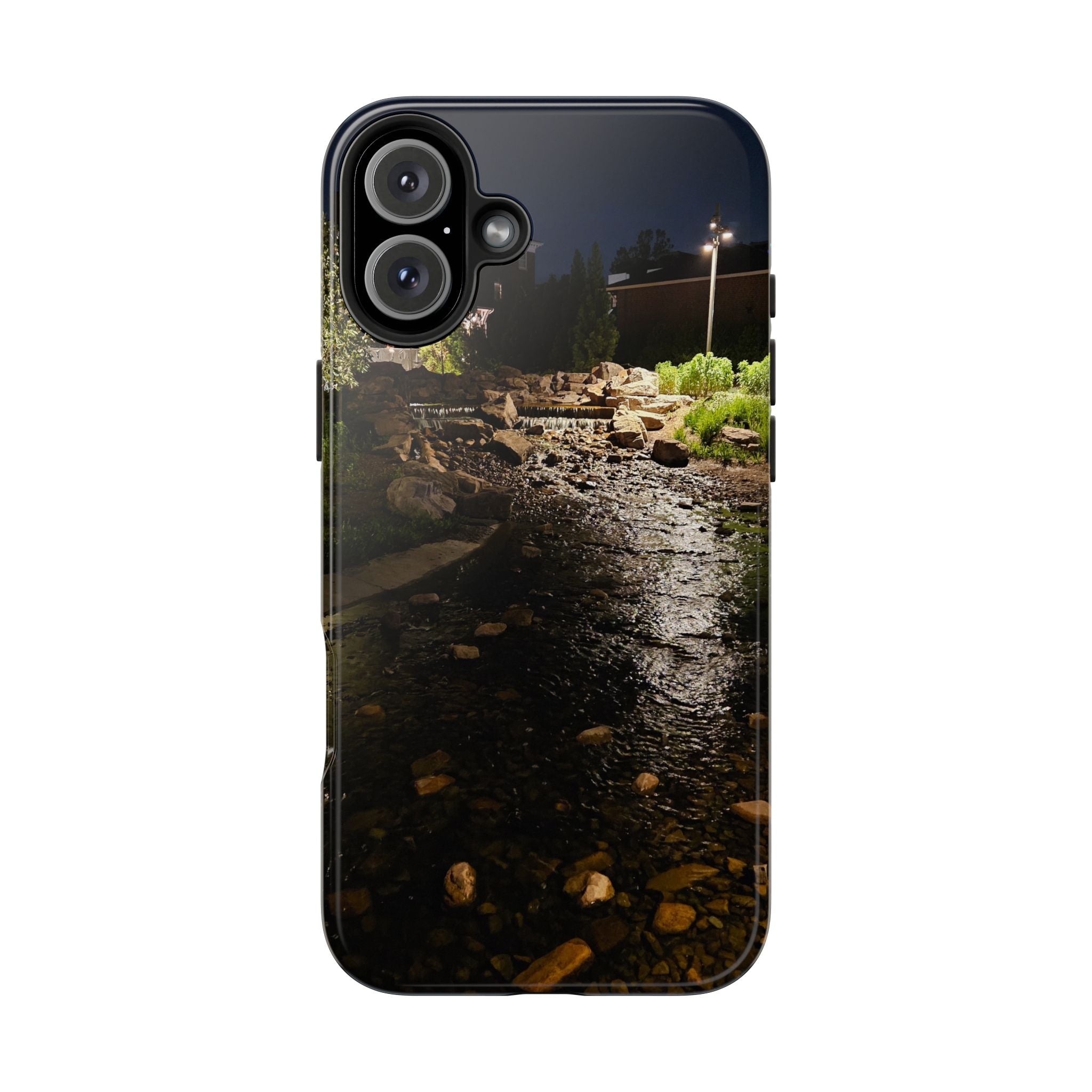 Night River Phone Case — Moody Outdoor Landscape Protective Cover