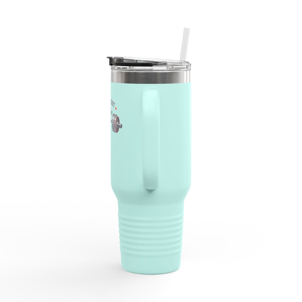 "Working Out Is My Therapy" 40oz Insulated Travel Mug — Fitness Tumbler