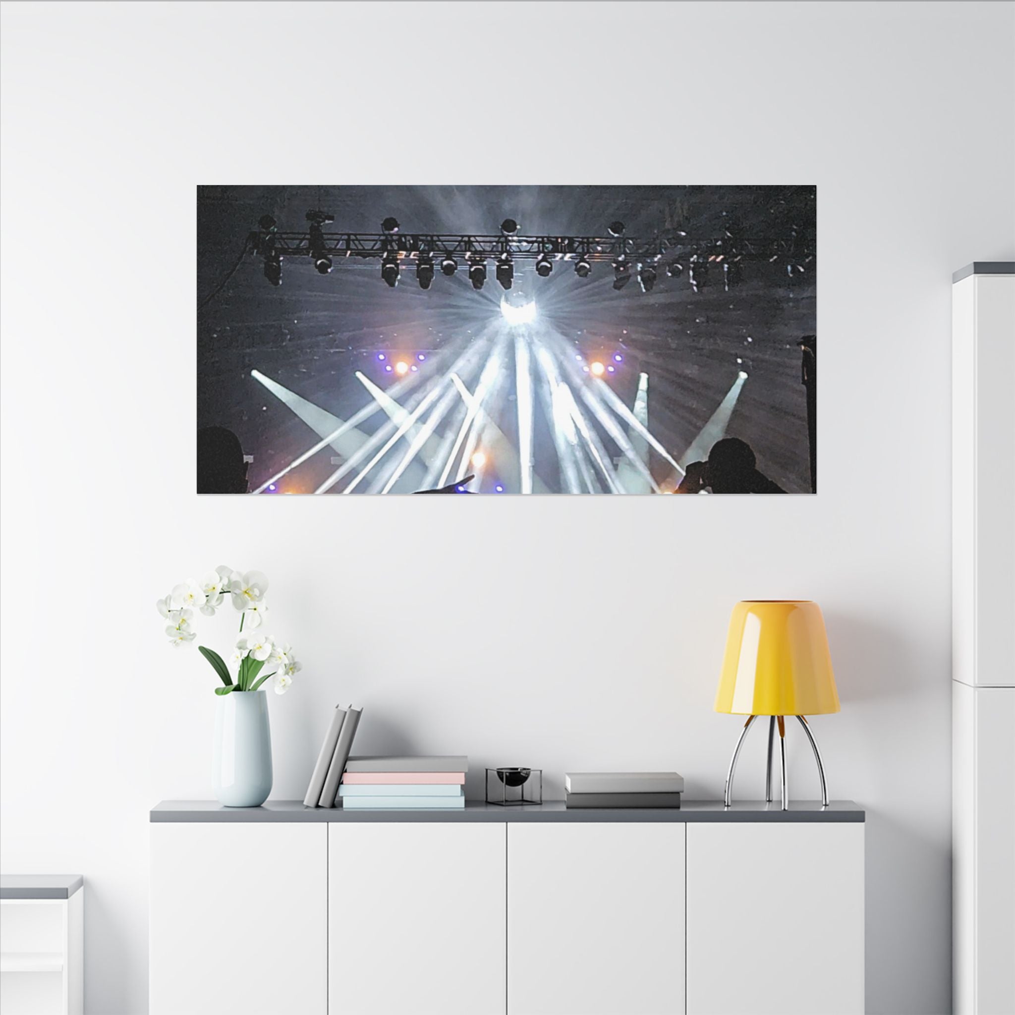 Concert Stage Lights Canvas, Matte Stretched Wall Art | Live Music