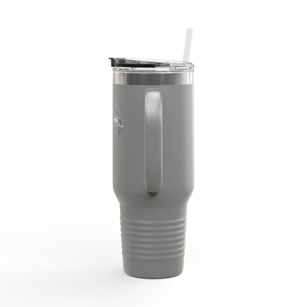 "Working Out Is My Therapy" 40oz Insulated Travel Mug — Fitness Tumbler
