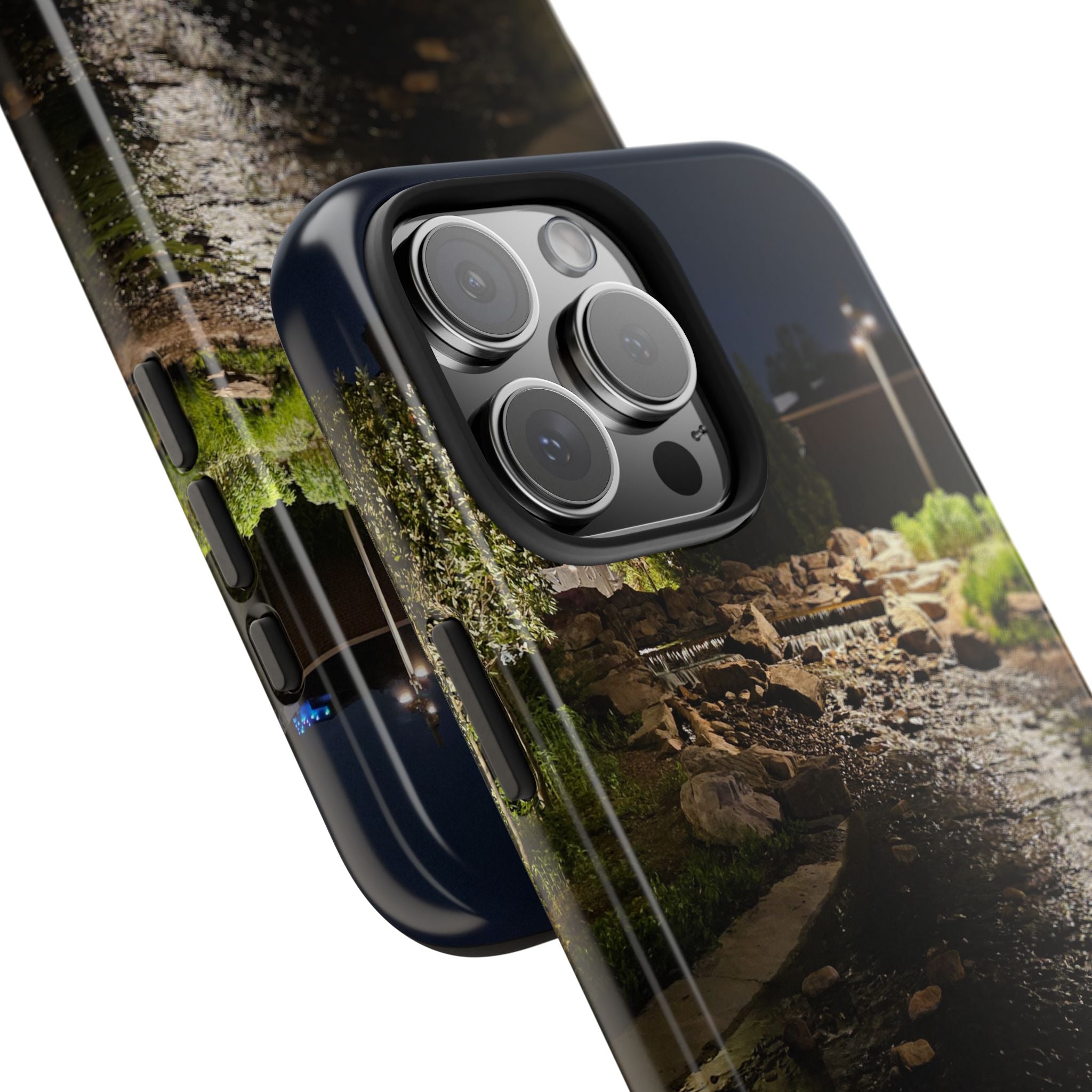 Night River Phone Case — Moody Outdoor Landscape Protective Cover